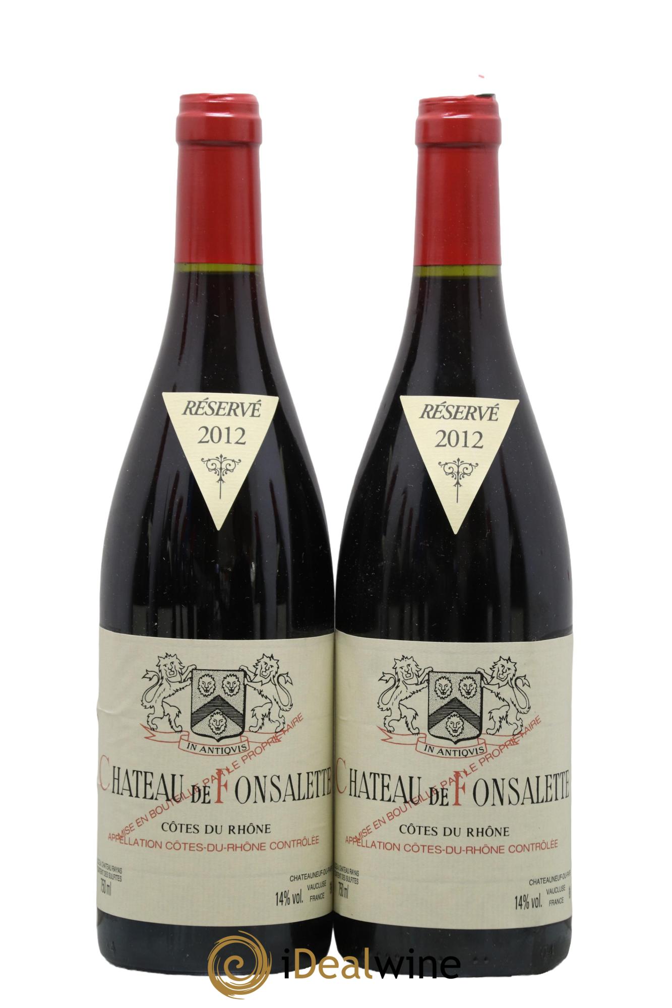 Côtes du Rhône Château de Fonsalette Emmanuel Reynaud 2012 - Lotto di 2 bottiglie - 0