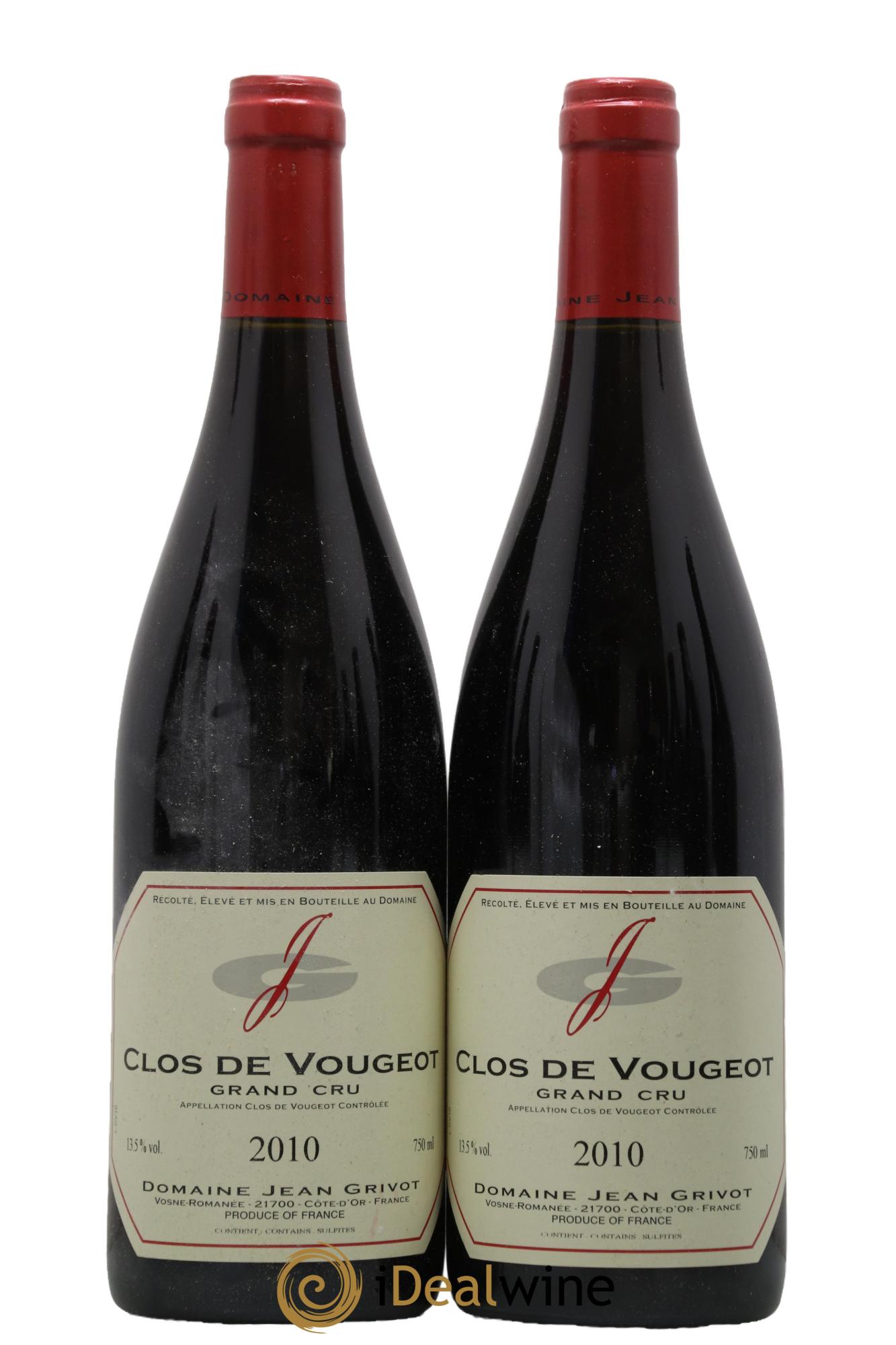 Clos de Vougeot Grand Cru Jean Grivot 2010 - Lot of 2 bottles - 0