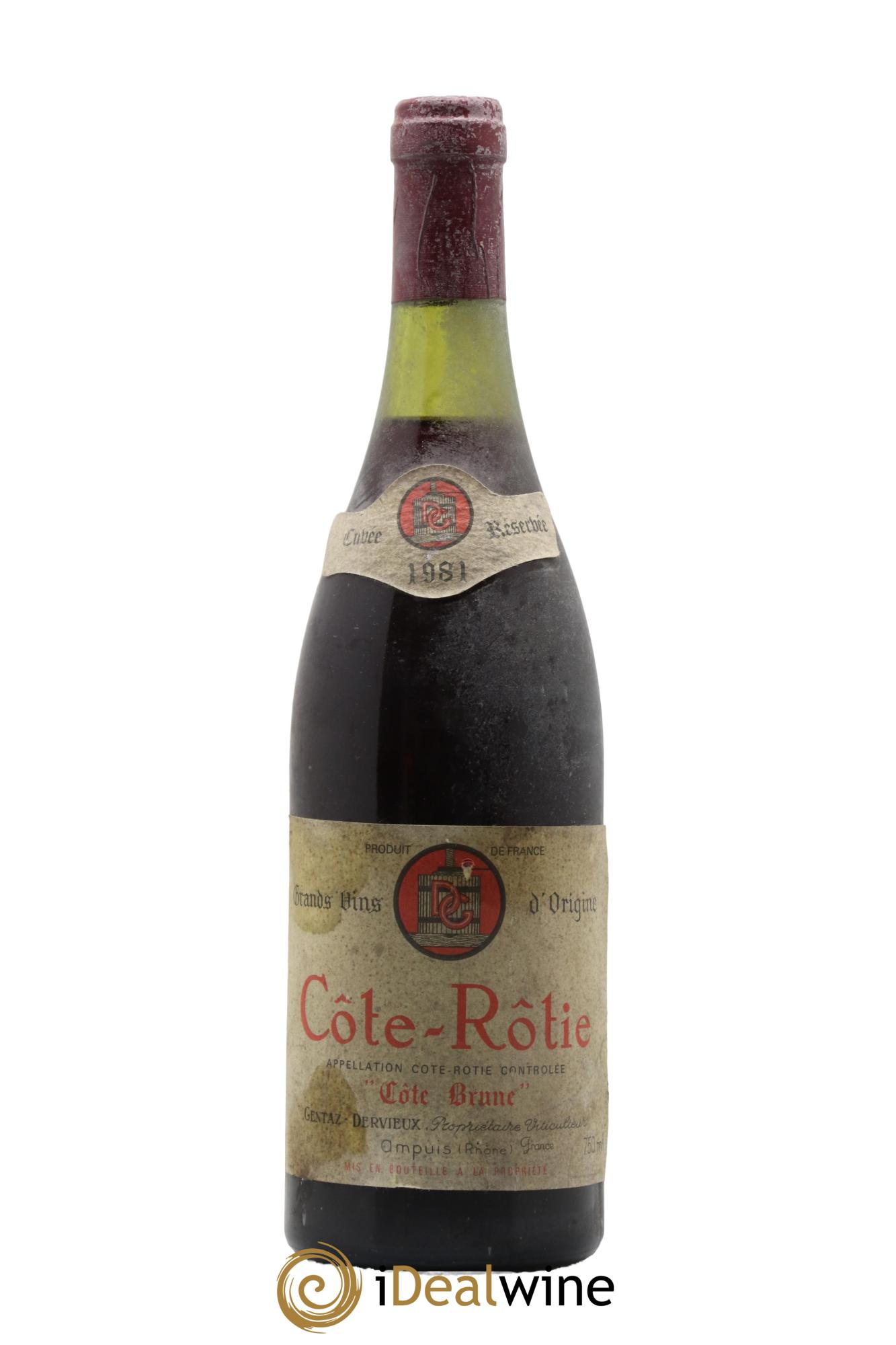 Côte-Rôtie Côte Brune Marius Gentaz-Dervieux 1981 - Lot of 1 bottle - 0