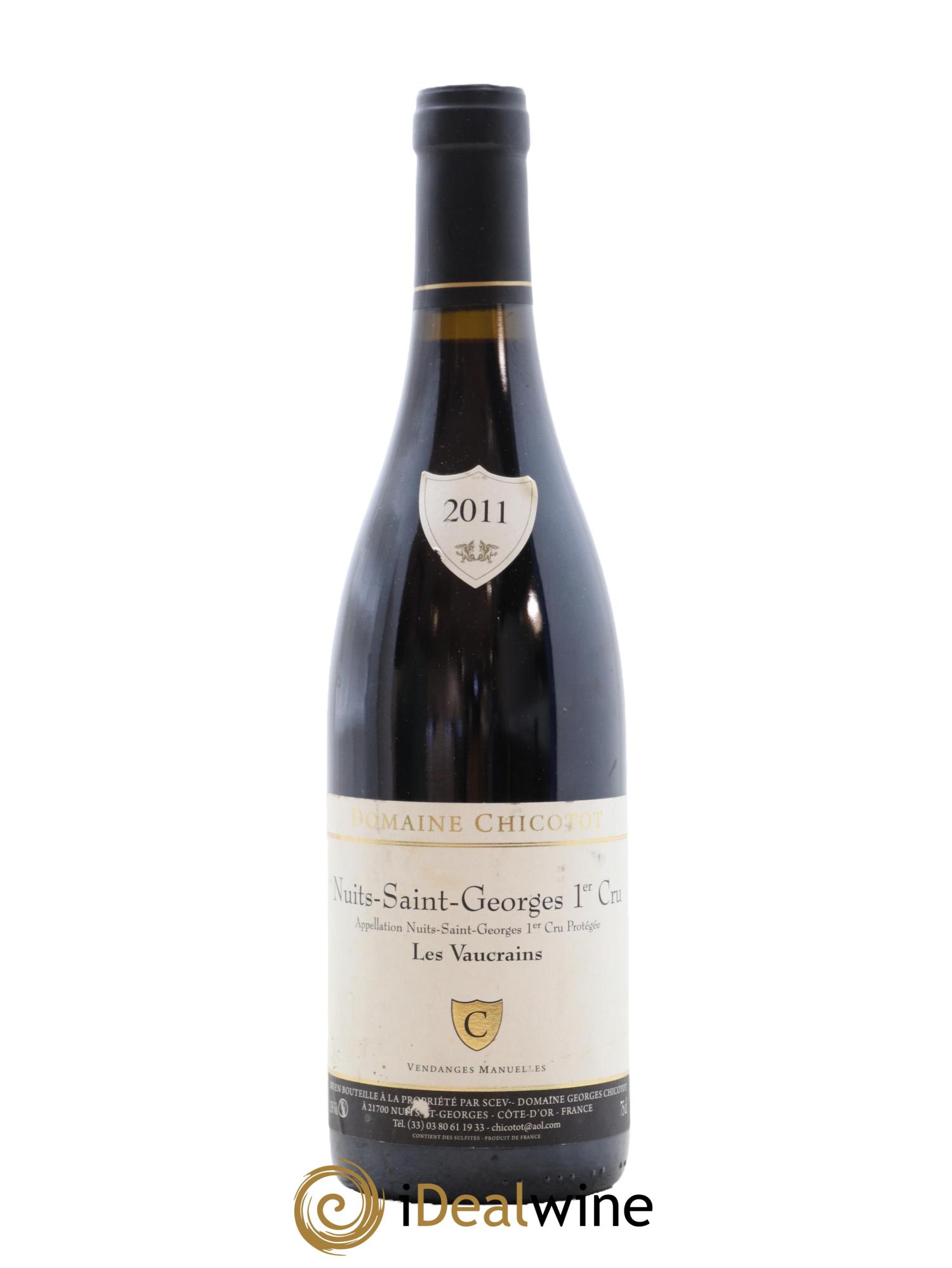 Nuits Saint-Georges 1er Cru Les Vaucrains Chicotot 2011 - Lot de 1 bouteille - 0