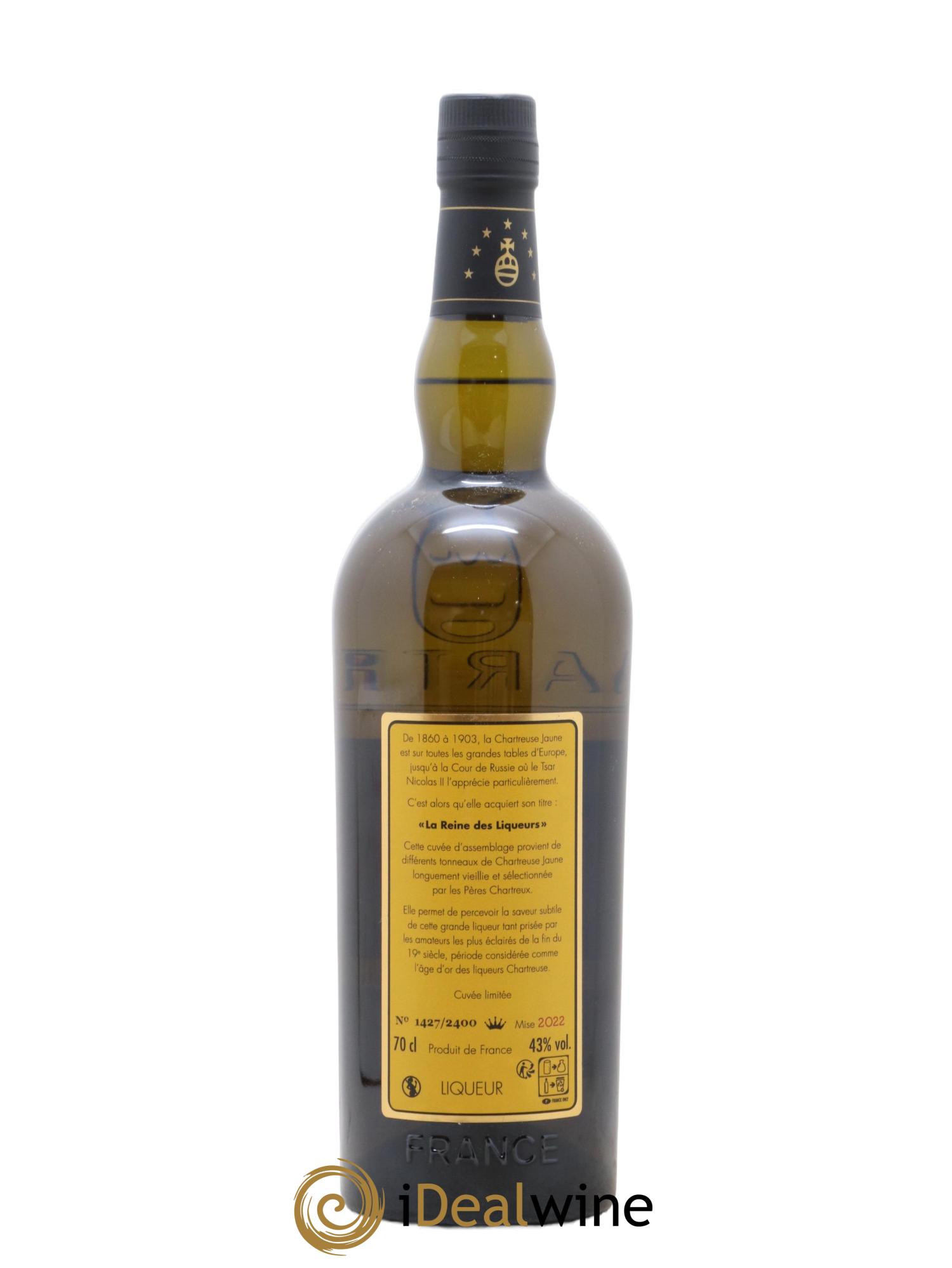 Chartreuse Of. Jaune - Reine des Liqueurs Mise 2022 - 2400 bouteilles - Posten von 1 Flasche - 2