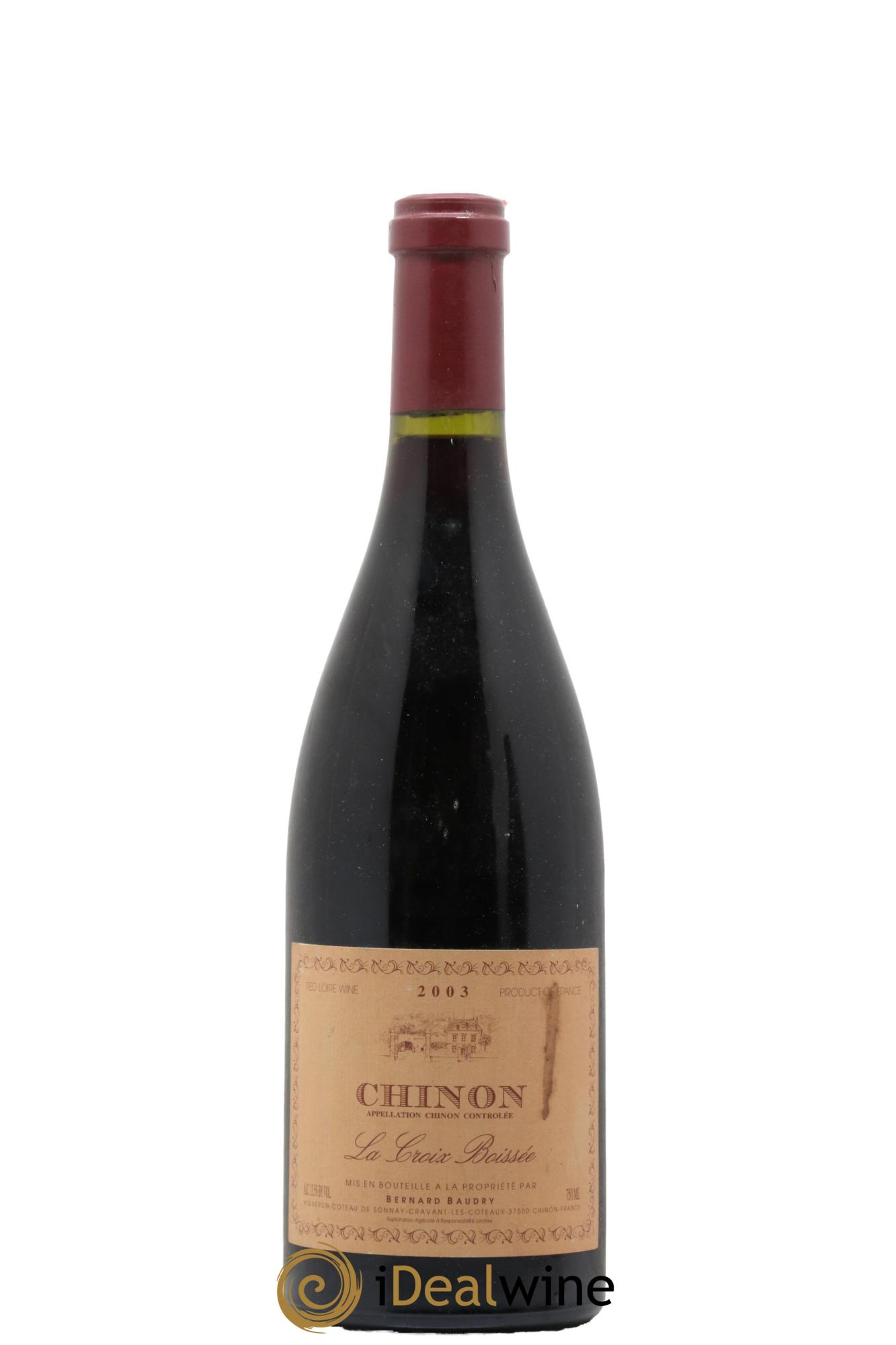 Chinon La Croix Boissée Bernard Baudry 2003 - Lot de 1 bouteille - 0