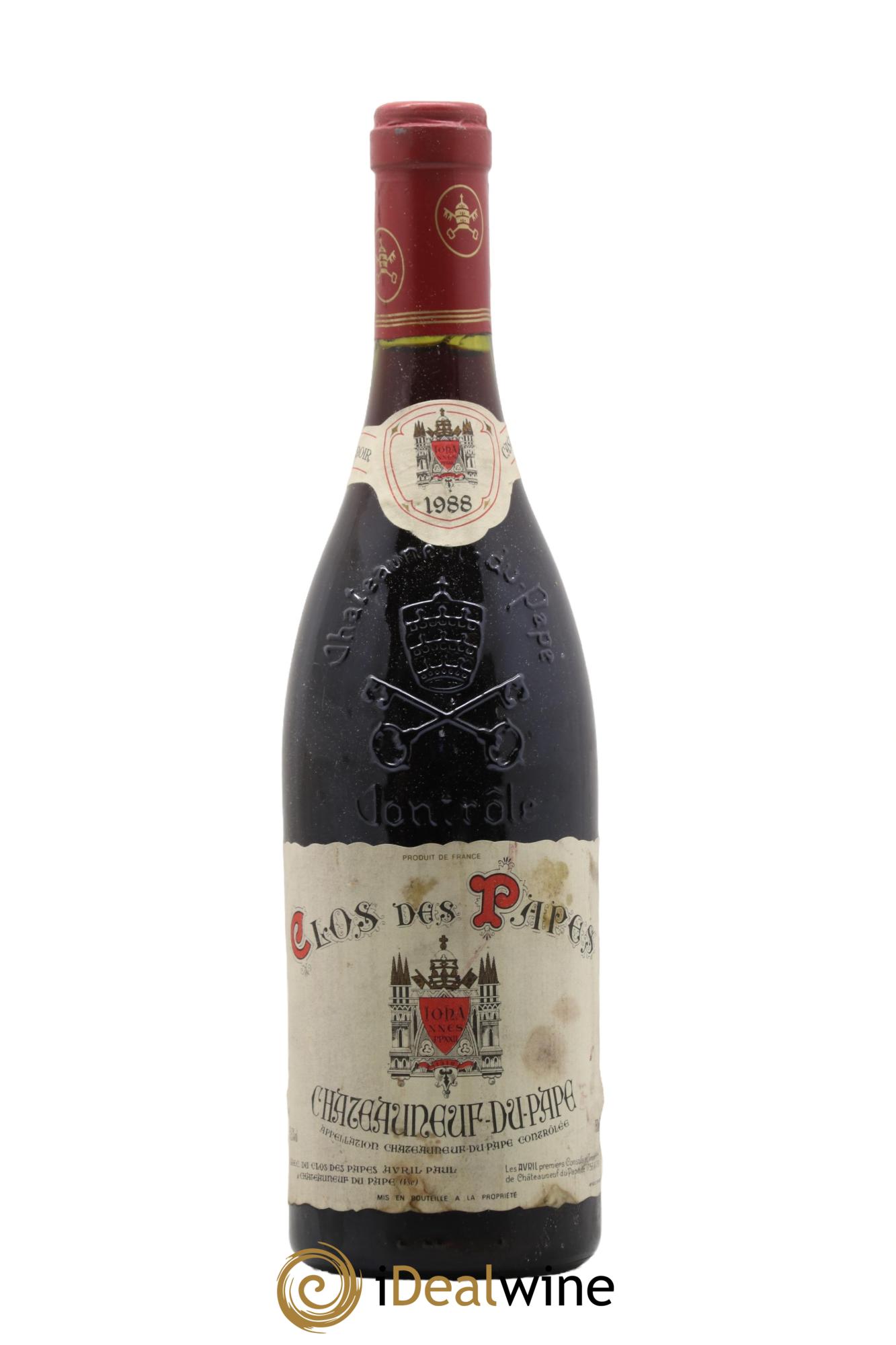 Châteauneuf-du-Pape Clos des Papes - Paul Avril 1988 - Lot de 1 bouteille - 0