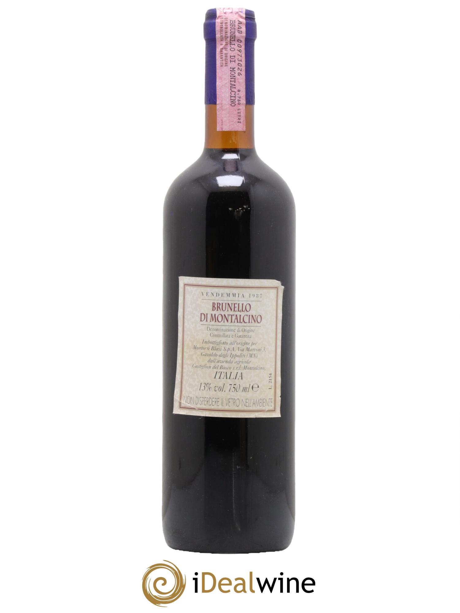 Brunello di Montalcino DOCG Castiglion del Bosco 1987 - Posten von 1 Flasche - 1