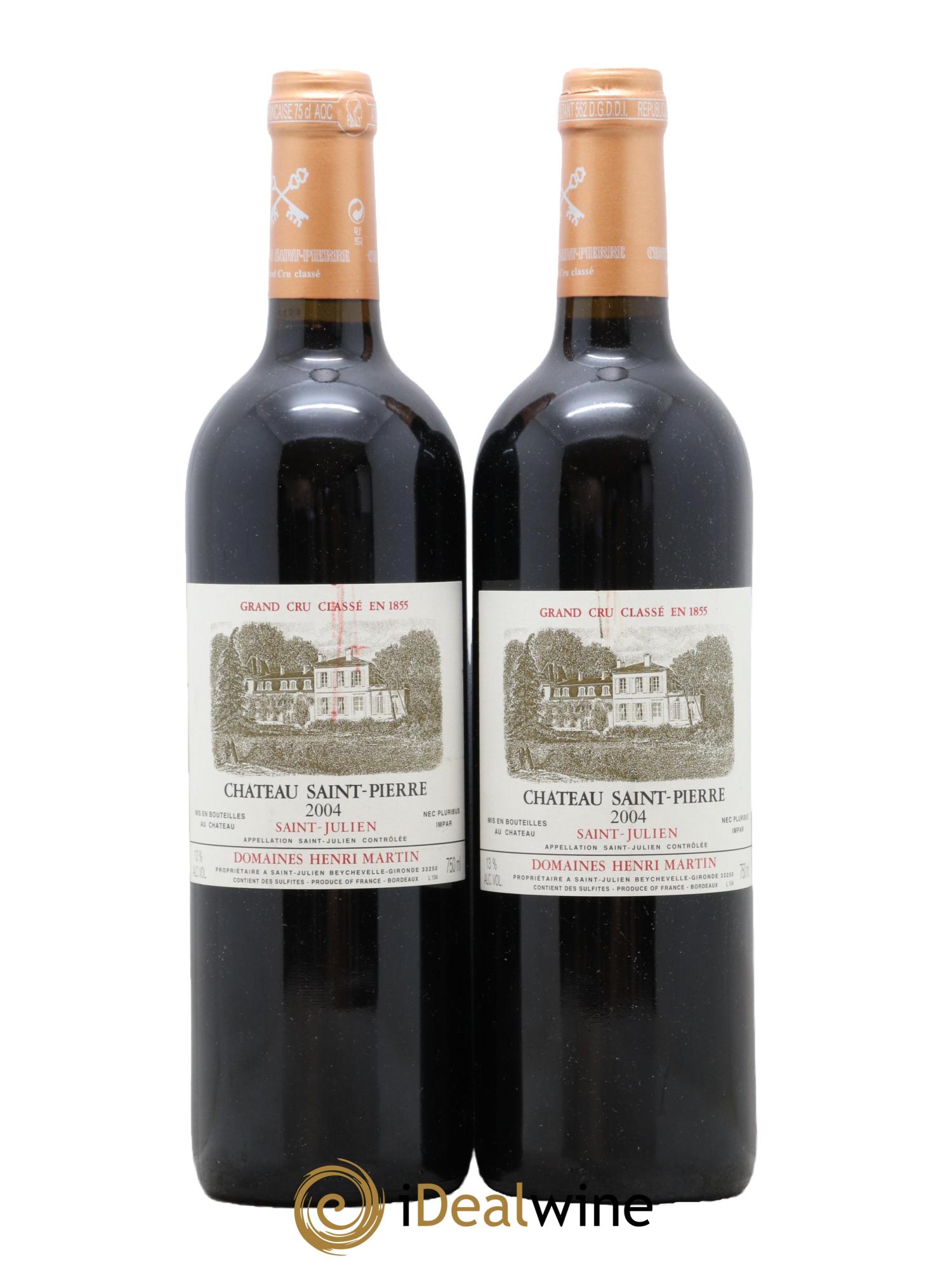 Château Saint-Pierre 4ème Grand Cru Classé 2004 - Posten von 2 Flaschen - 0