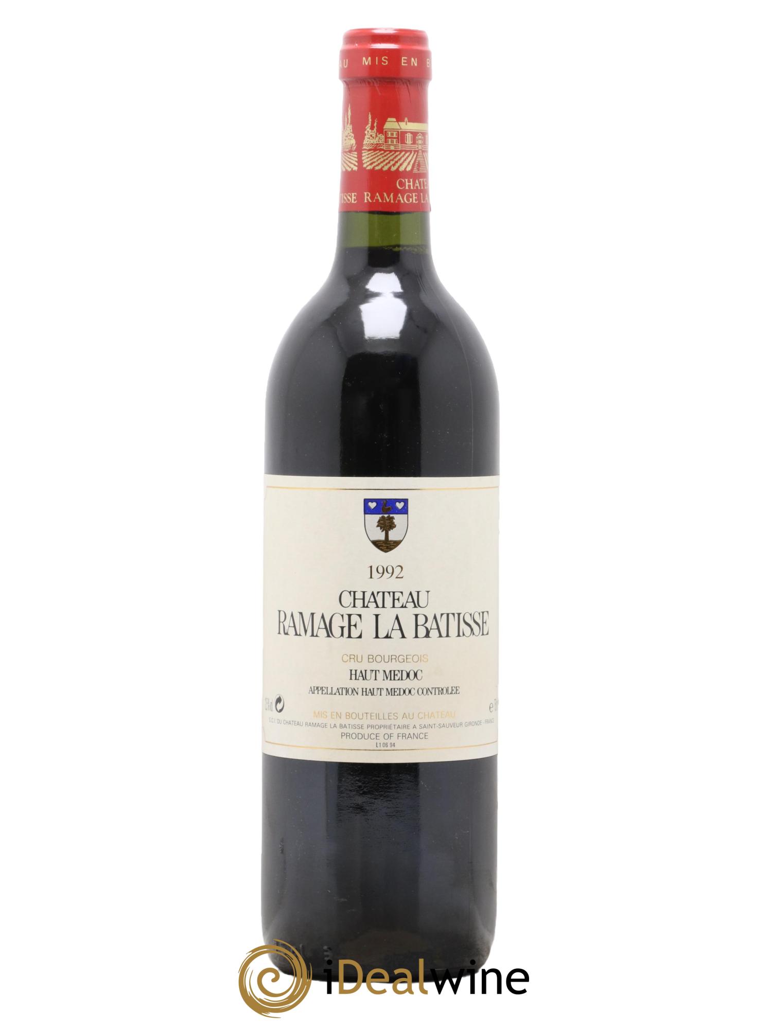 Château Ramage la Bâtisse Cru Bourgeois 1992 - Lot de 1 bouteille - 0