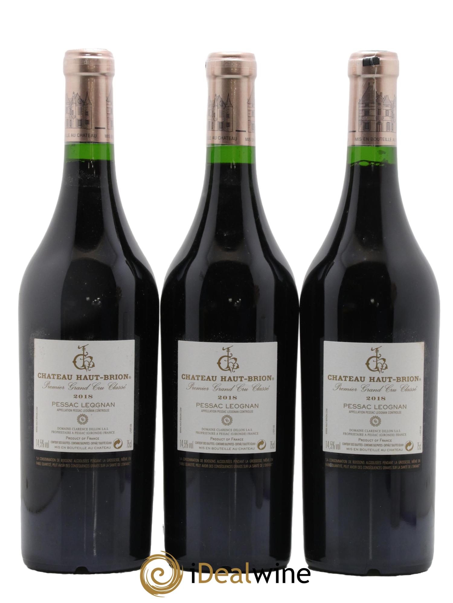 Château Haut Brion 1er Grand Cru Classé 2018 - Lotto di 3 bottiglie - 1