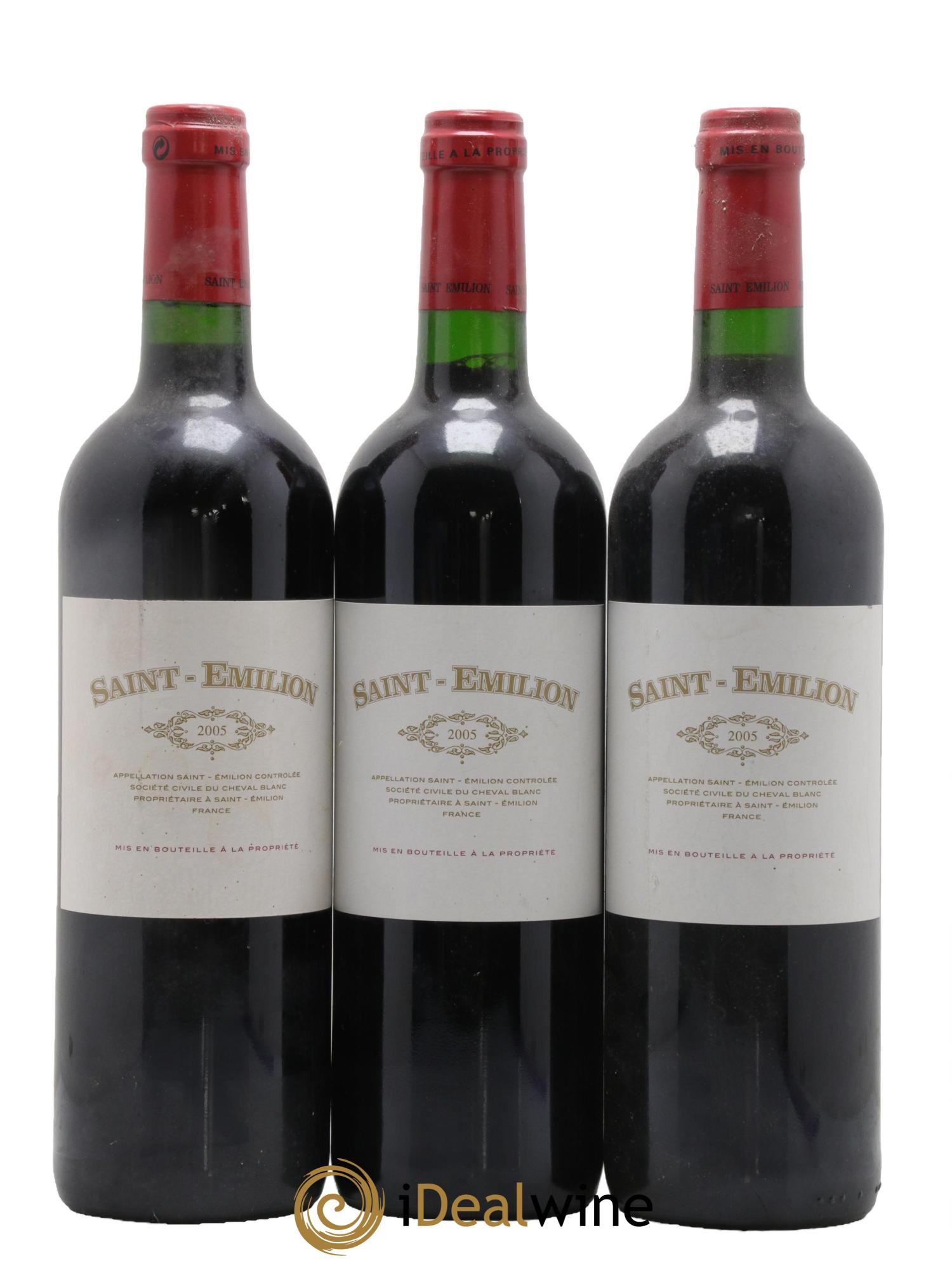 Saint-Émilion Saint Emilion de Cheval Blanc 2005 - Lot of 3 bottles - 0