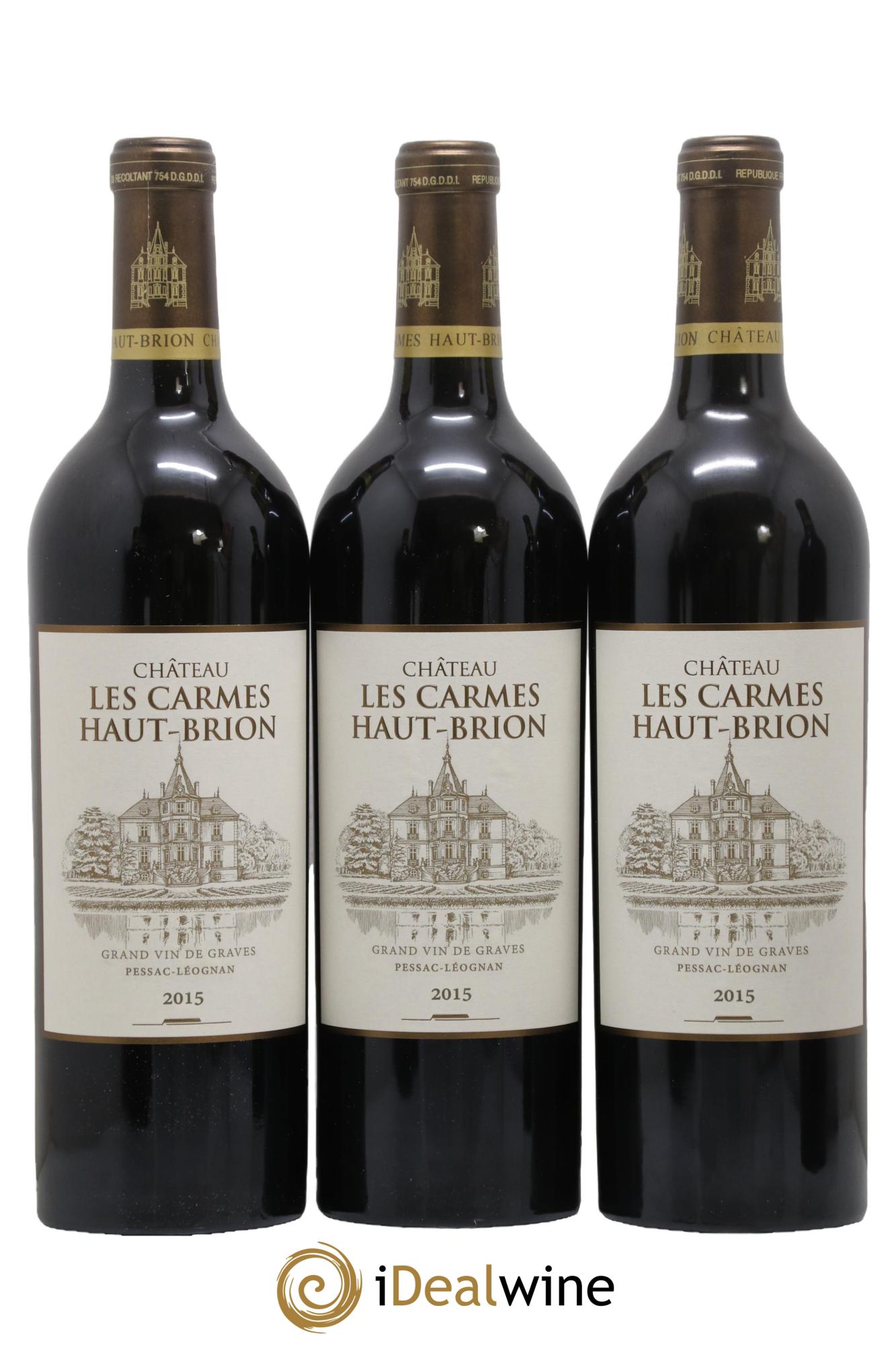 Château Les Carmes Haut-Brion 2015 - Lot of 6 bottles - 1