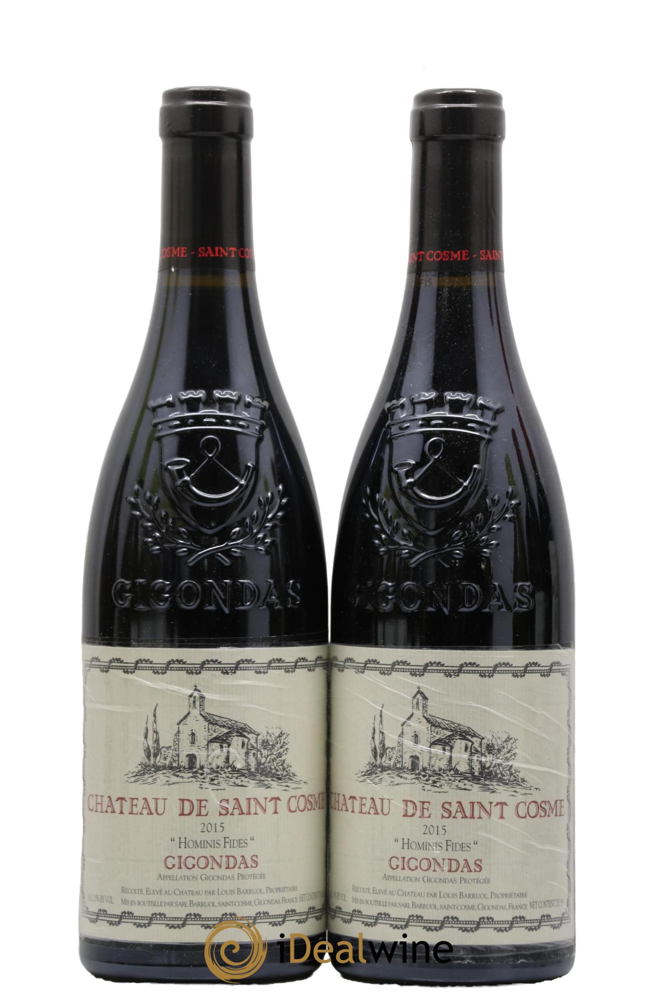 Gigondas Hominis Fides Saint Cosme 2015 - Lot de 2 bouteilles - 0