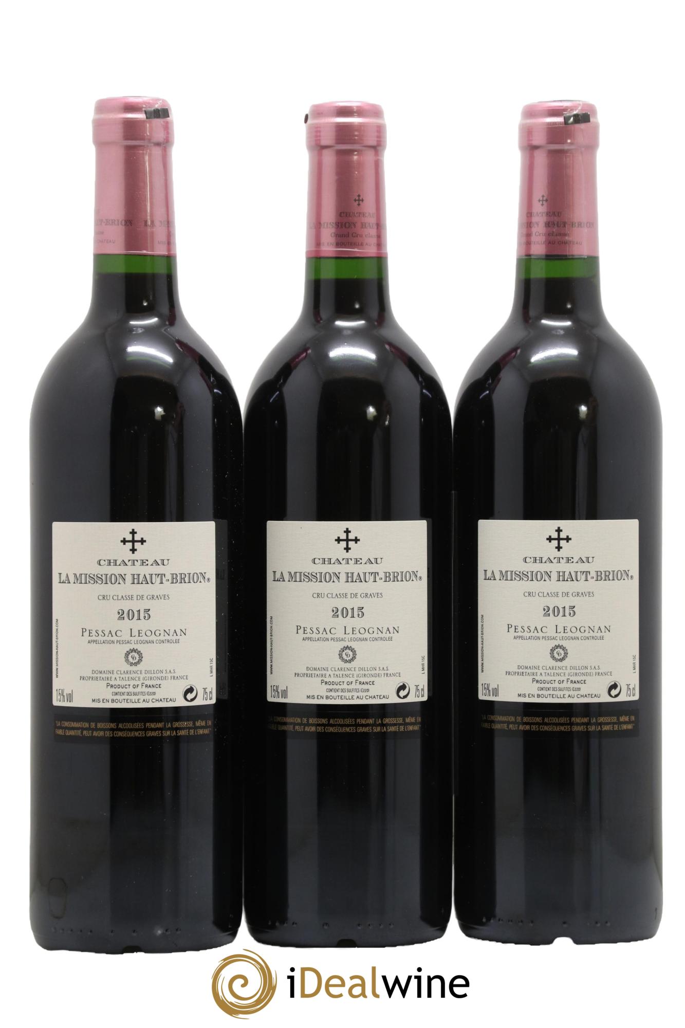 Château la Mission Haut-Brion Cru Classé de Graves 2015 - Posten von 6 Flaschen - 4