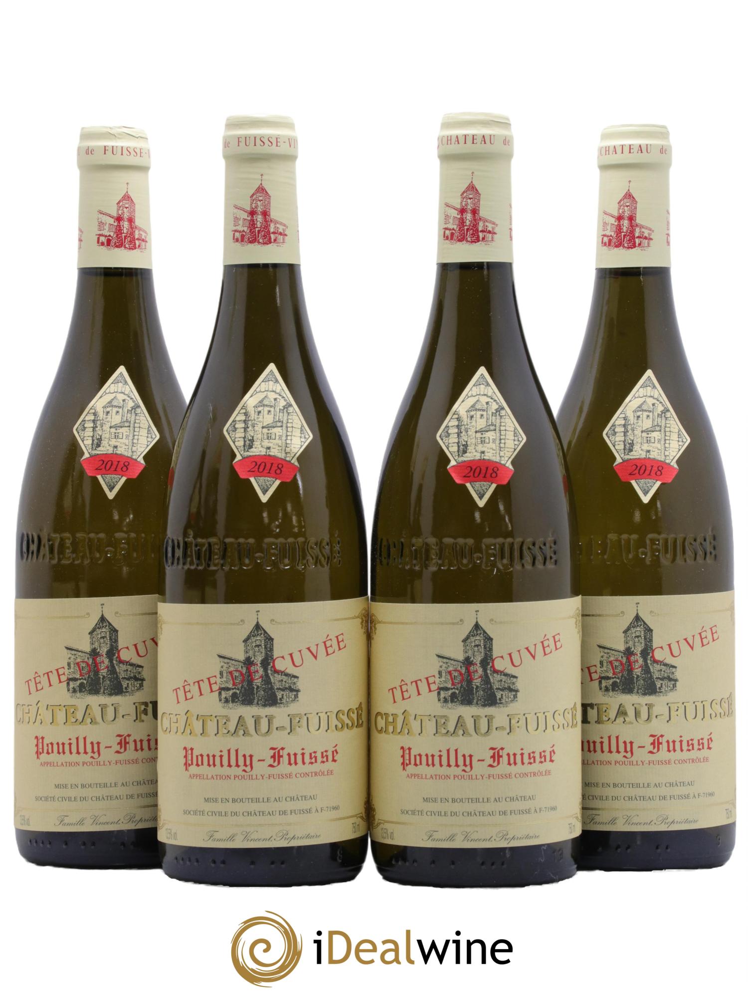 Pouilly-Fuissé Tète de Cuvée Château Fuissé 2018 - Lot of 4 bottles - 0