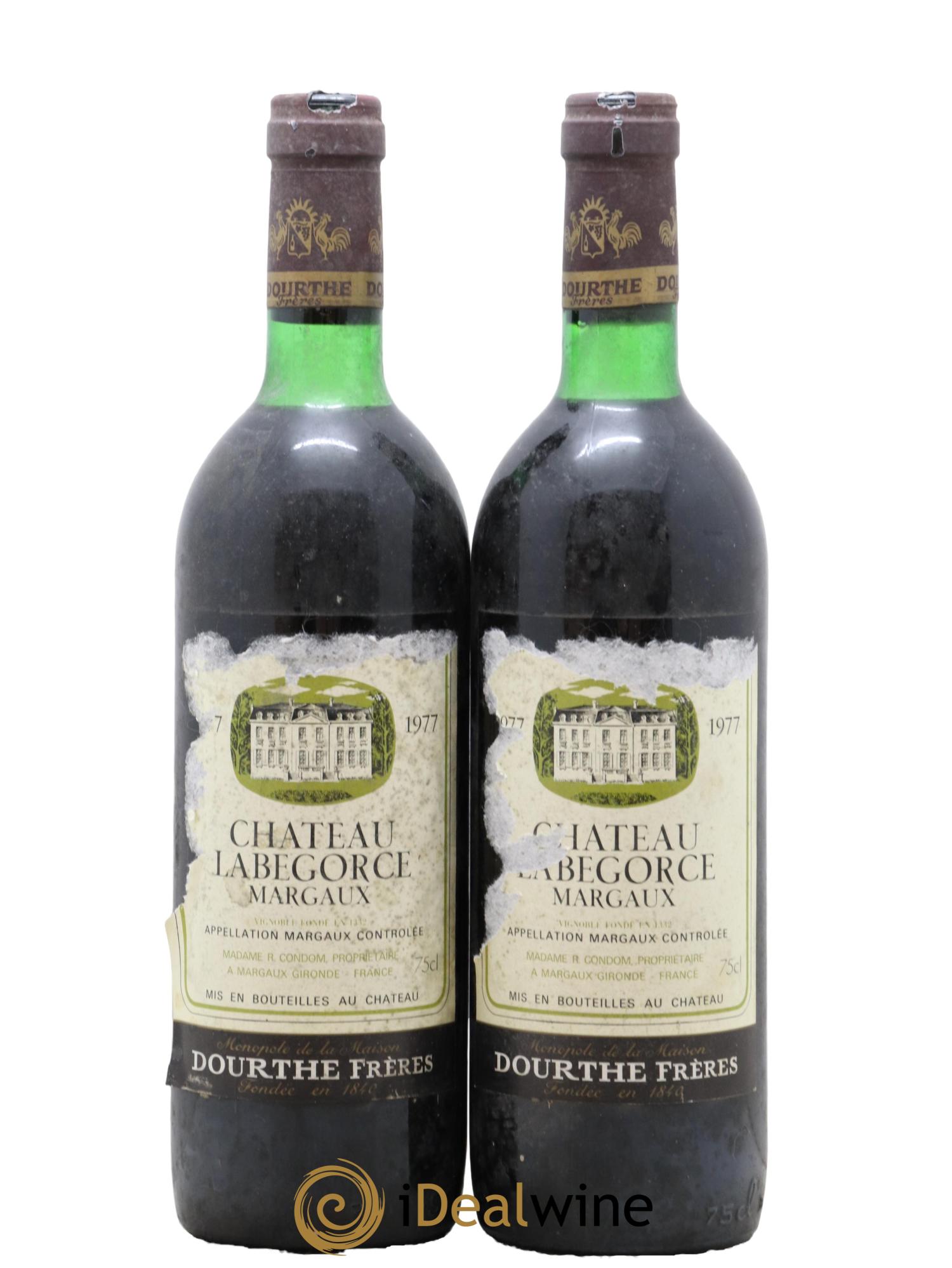 Château Labegorce Cru Bourgeois  1977 - Lot of 2 bottles - 0