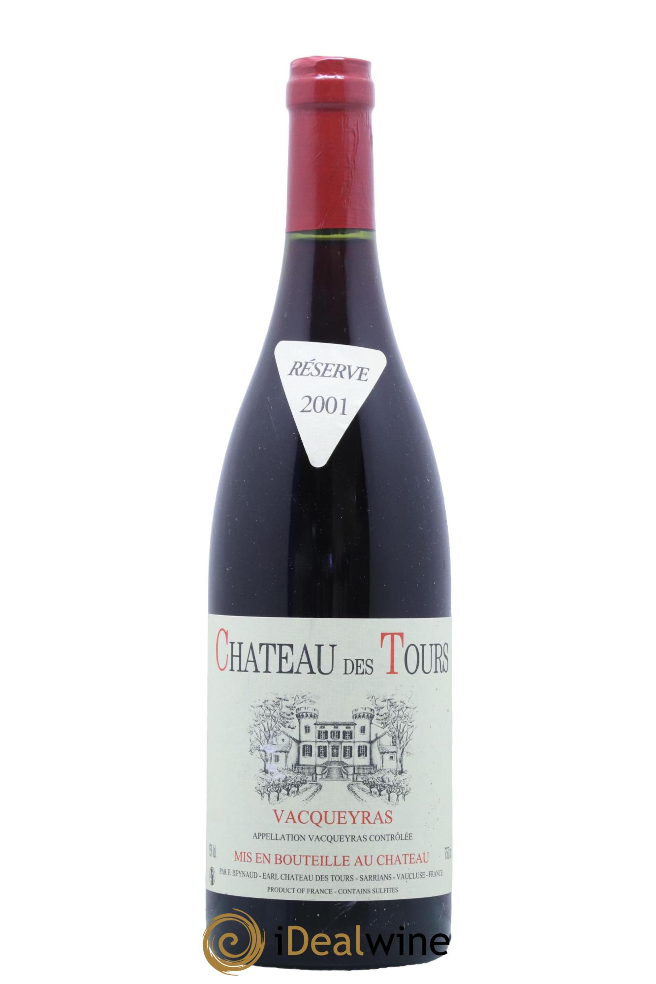 Vacqueyras Château des Tours Emmanuel Reynaud  2001 - Lot de 1 bouteille - 0