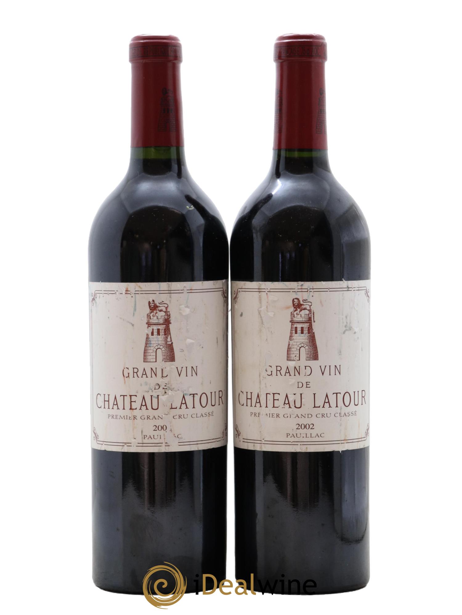 Château Latour 1er Grand Cru Classé 2002 - Lot de 2 bouteilles - 0