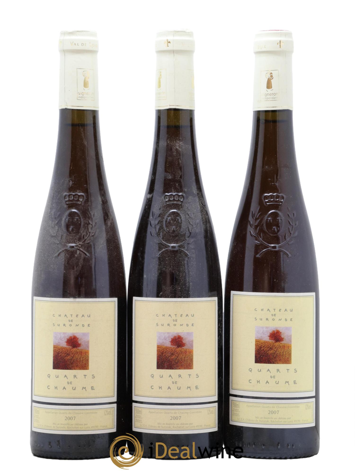 Quarts de Chaume Château de Suronde 2007 - Lotto di 3 formati 50cl - 0