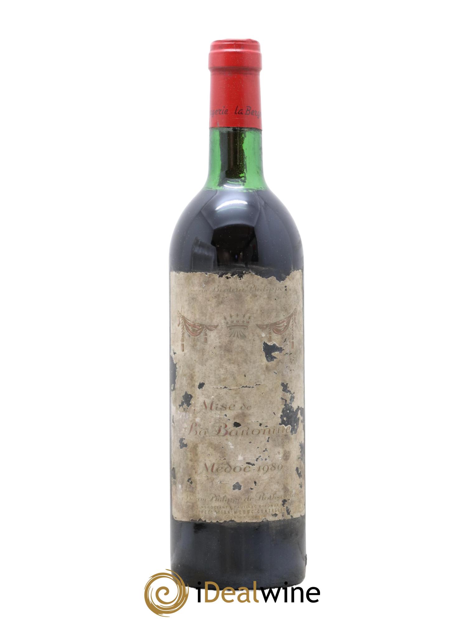 Médoc Mise De La Baronnie  Baron Philippe De Rothschild 1980 - Posten von 1 Flasche - 0