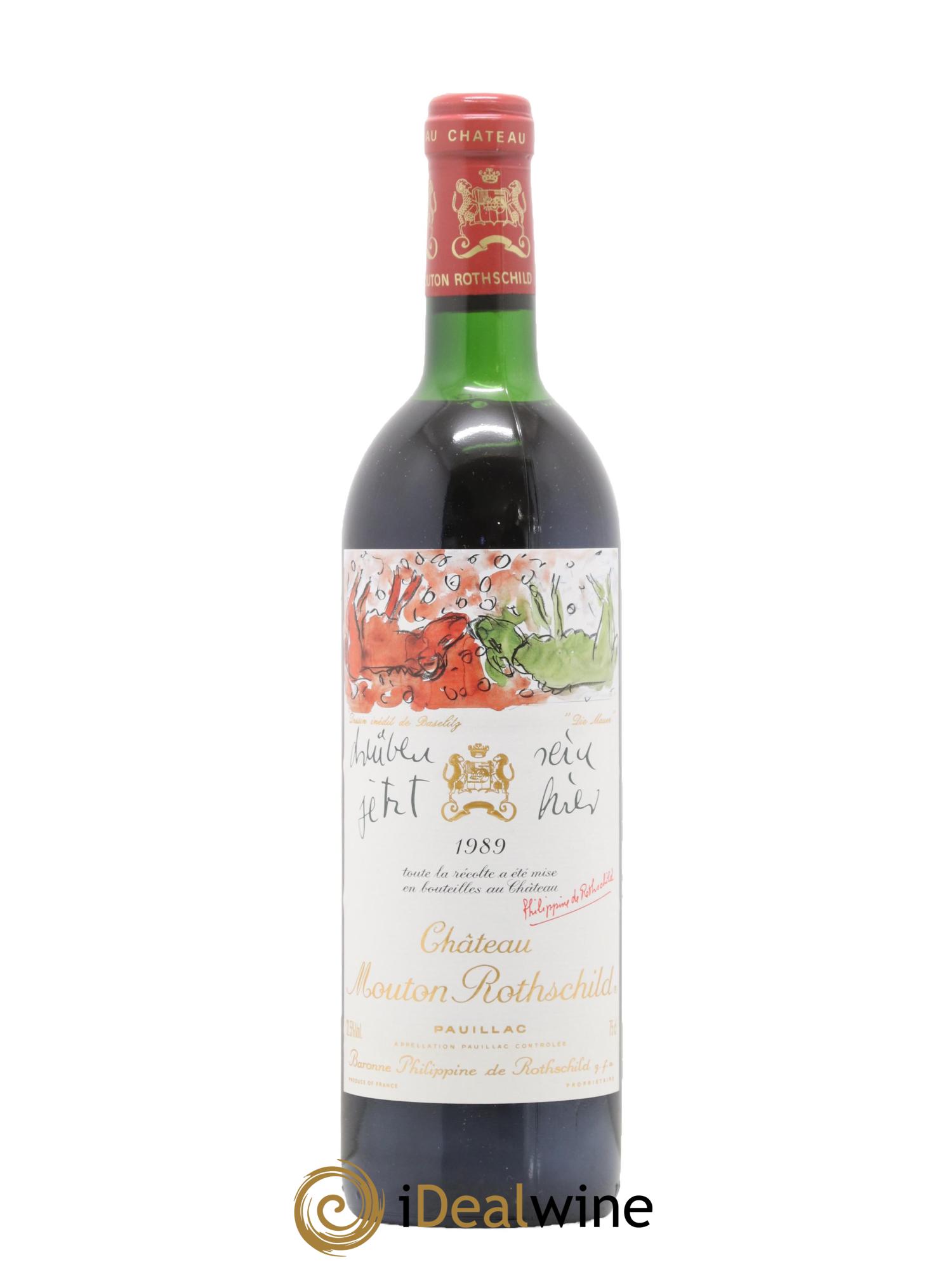 Château Mouton Rothschild 1er Grand Cru Classé 1989 - Lot de 1 bouteille - 0