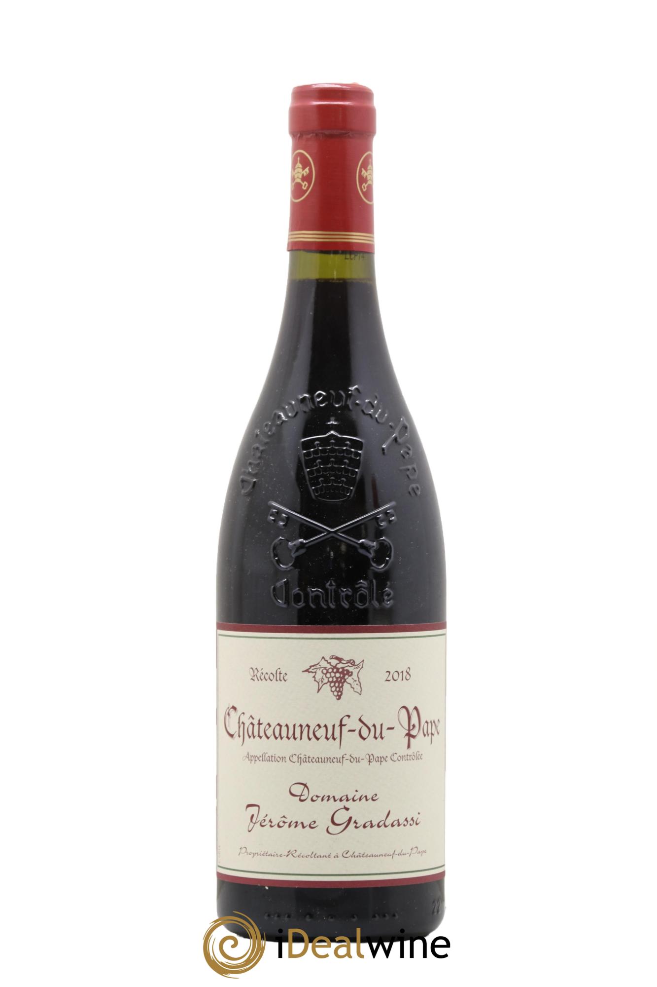 Châteauneuf-du-Pape Jérôme Gradassi 2018 - Posten von 1 Flasche - 0