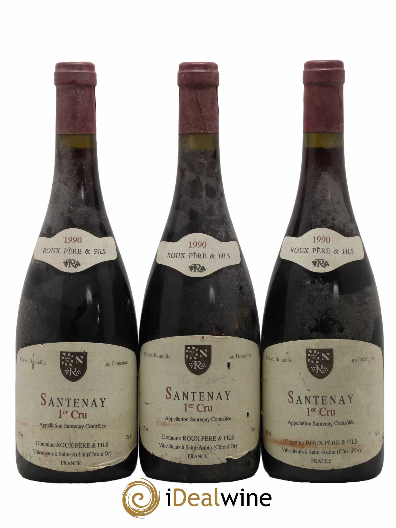 Santenay 1er Cru 1er Cru Domaine Roux Pere Et Fils 1990 - Lot of 3 bottles - 0