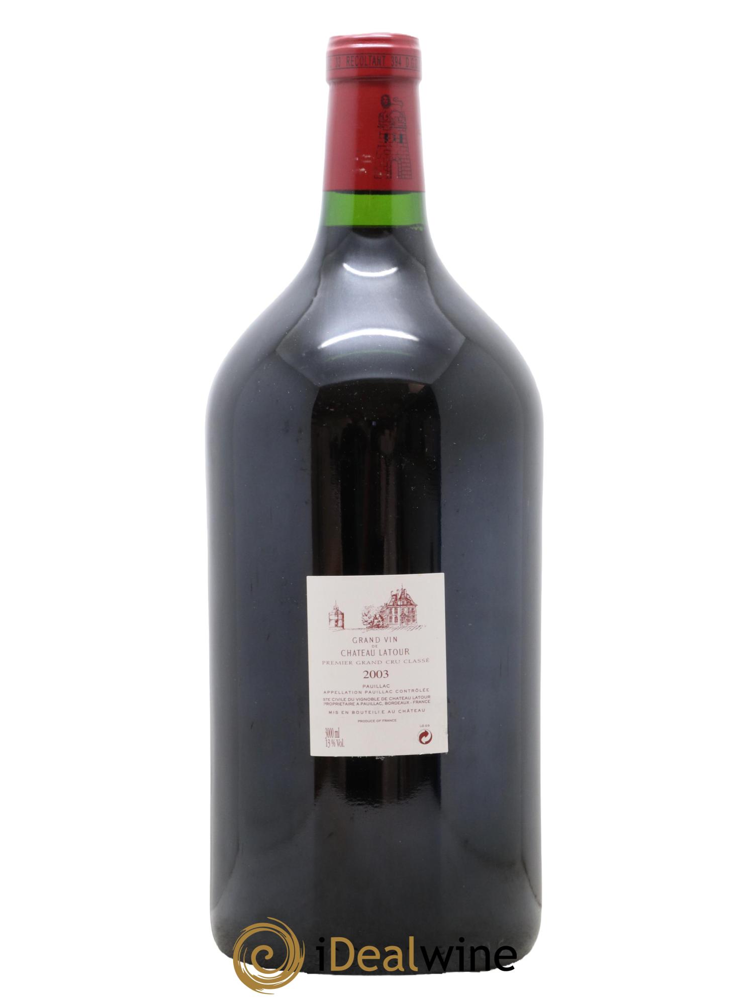 Château Latour 1er Grand Cru Classé  2003 - Lot of 1 double magnum - 2