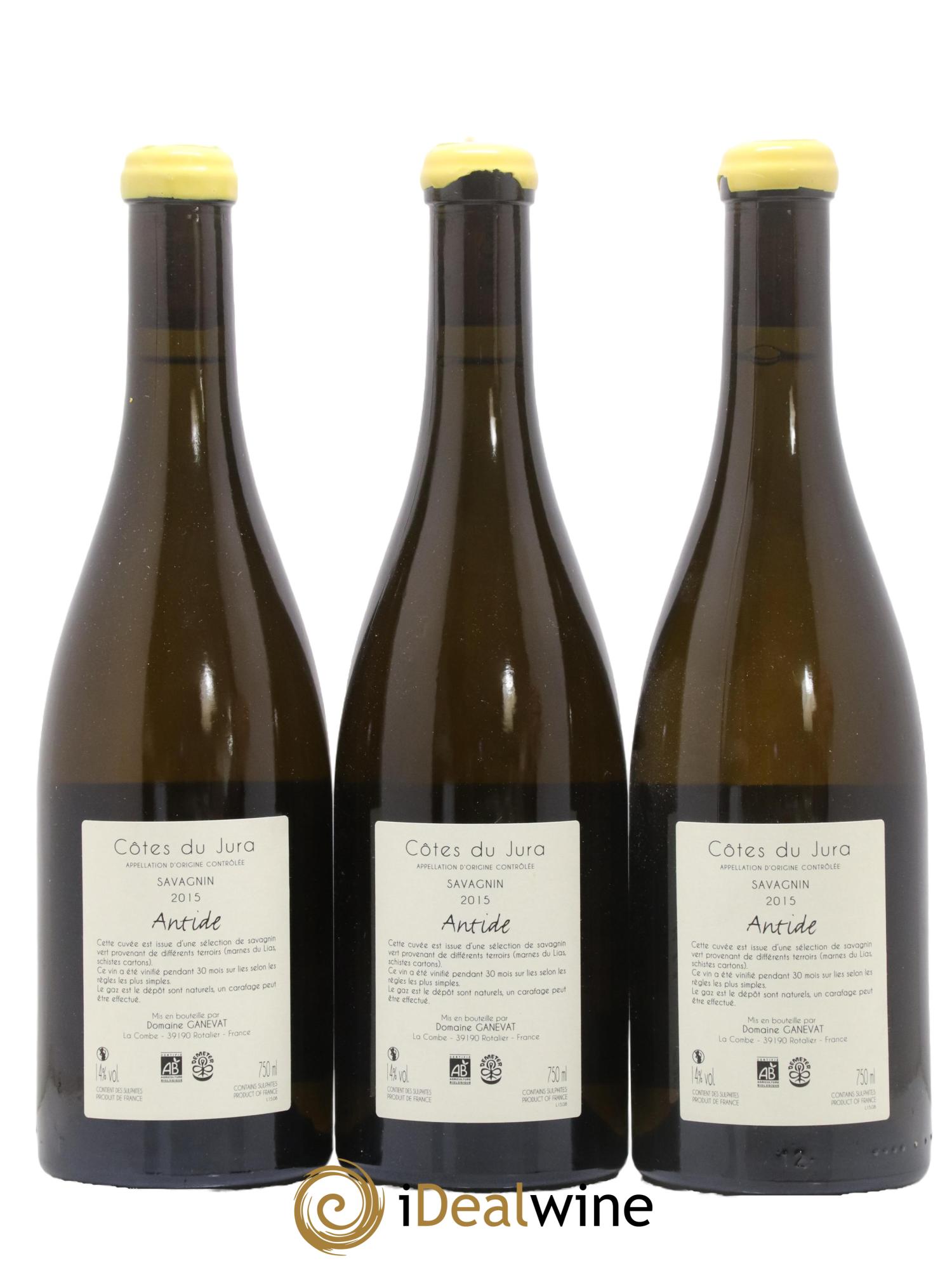 Côtes du Jura Savagnin Antide Jean-François Ganevat (Domaine) 2015 - Lot of 3 bottles - 1