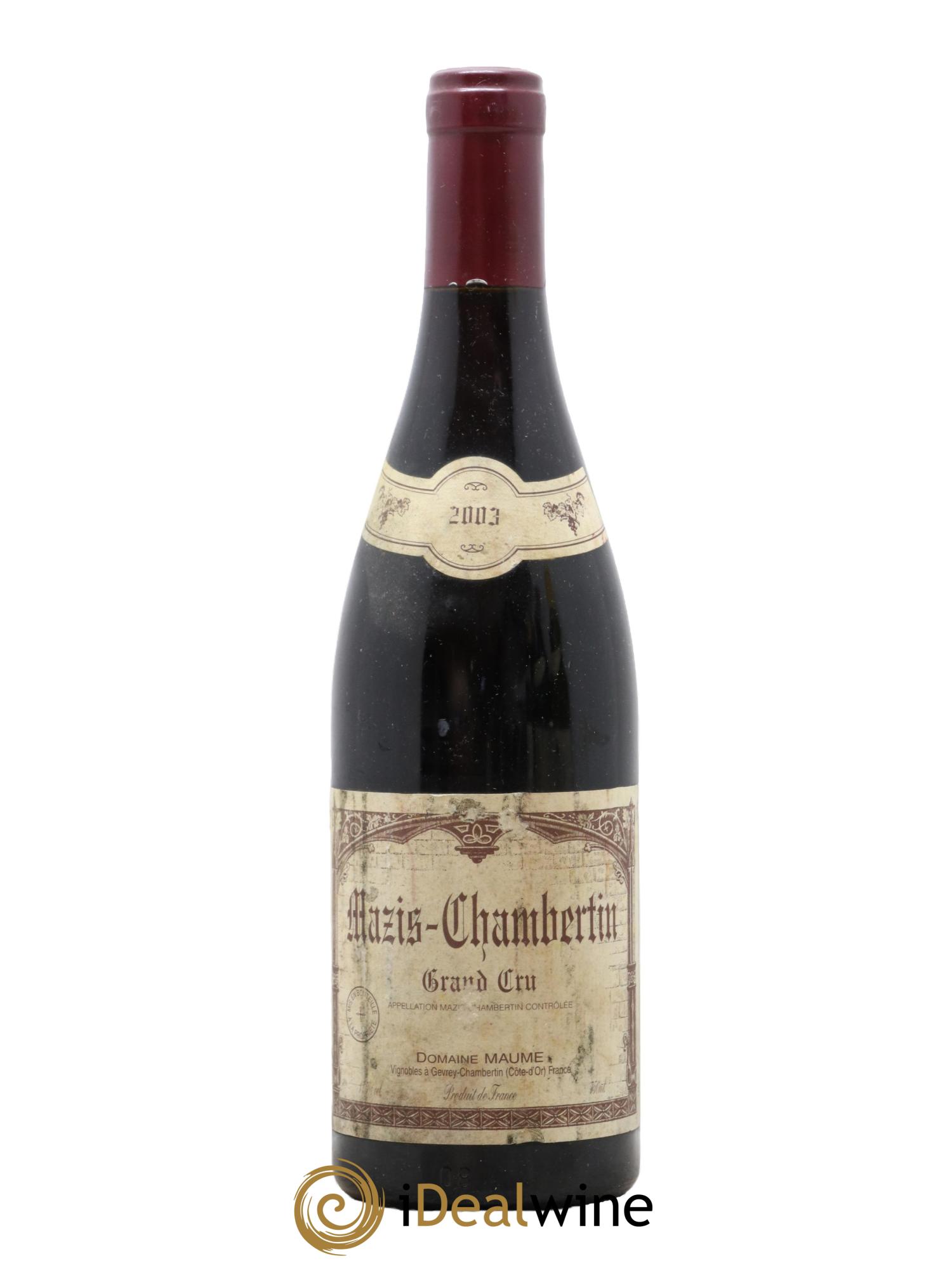 Mazis-Chambertin Grand Cru Maume (Domaine) 2003 - Posten von 1 Flasche - 0