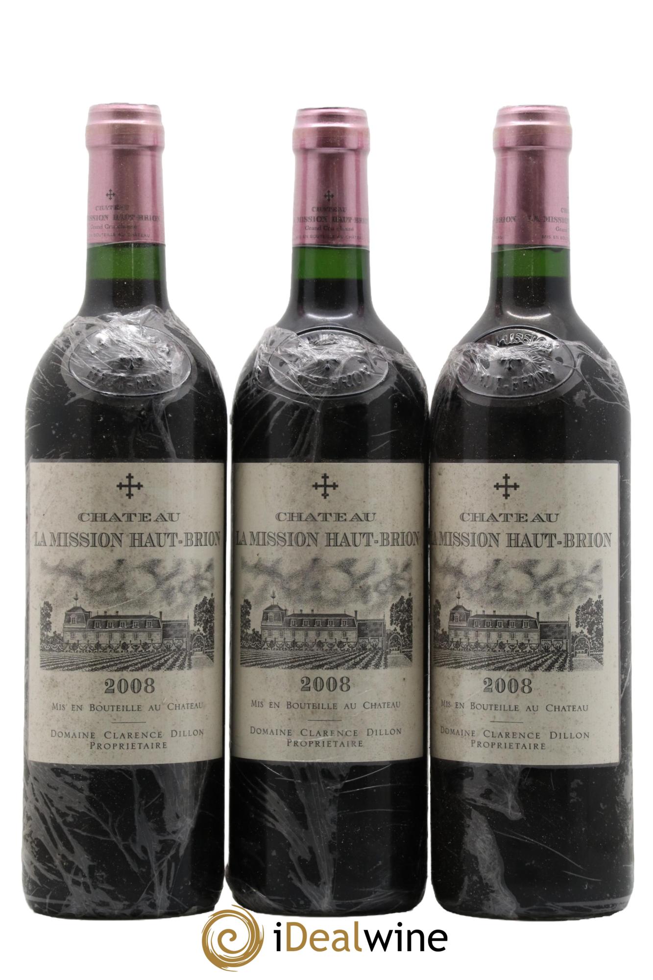 Château la Mission Haut-Brion Cru Classé de Graves 2008 - Lot de 3 bouteilles - 0