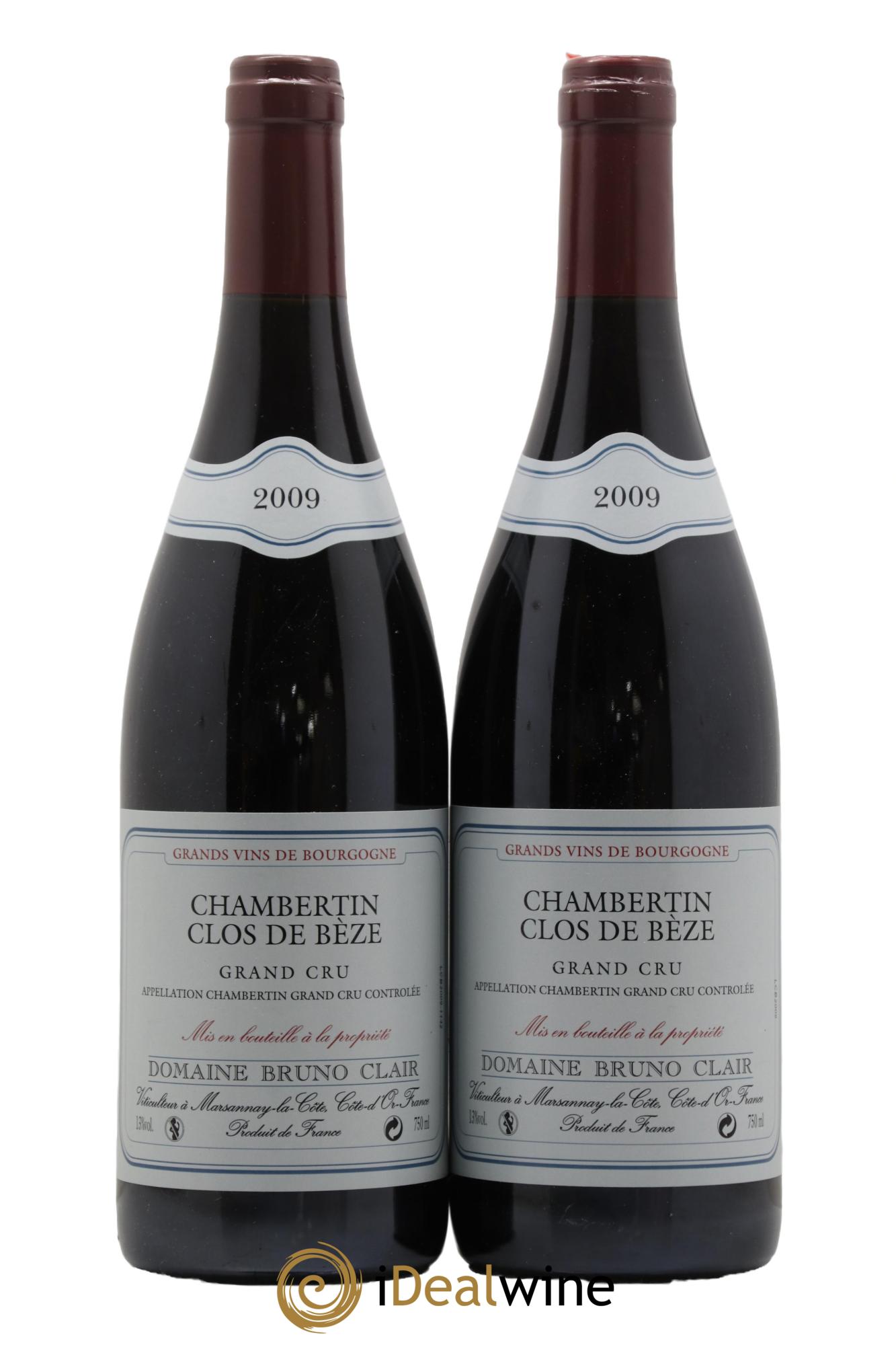 Chambertin Clos de Bèze Grand Cru Bruno Clair (Domaine)  2009 - Lot of 2 bottles - 0