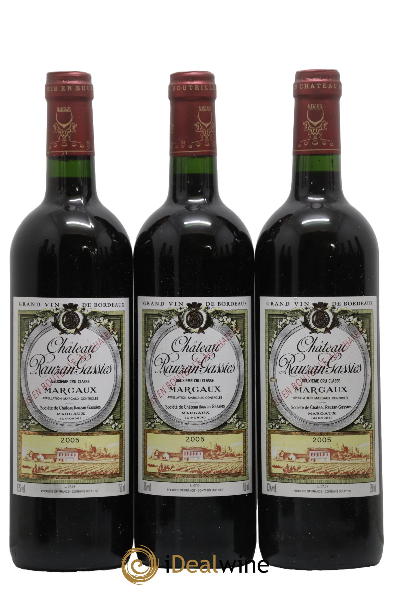 Château Rauzan-Gassies 2ème Grand Cru Classé 2005 - Lot de 12 bouteilles - 2