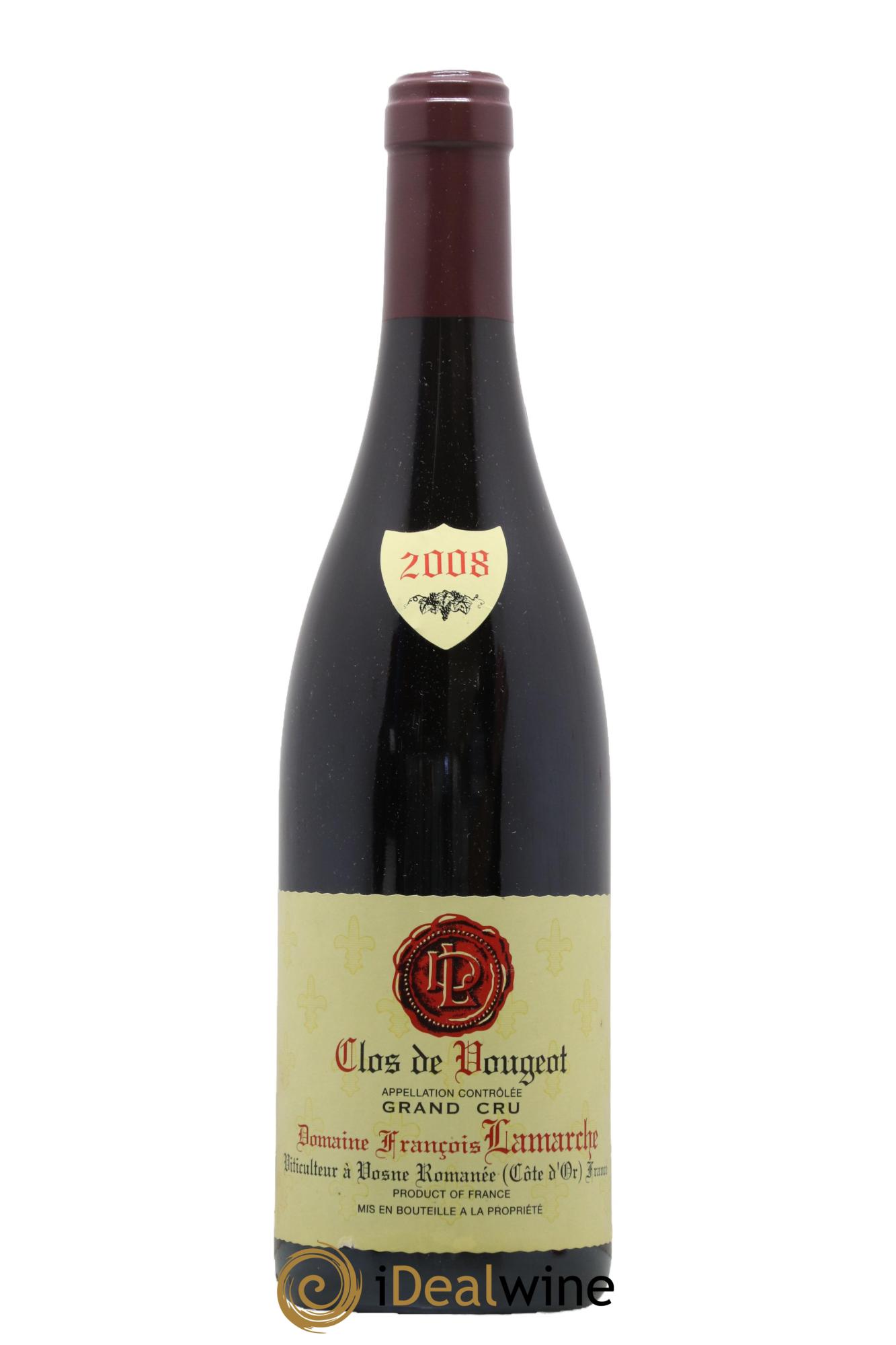 Clos de Vougeot Grand Cru Lamarche (Domaine) 2008 - Lot of 1 bottle - 0