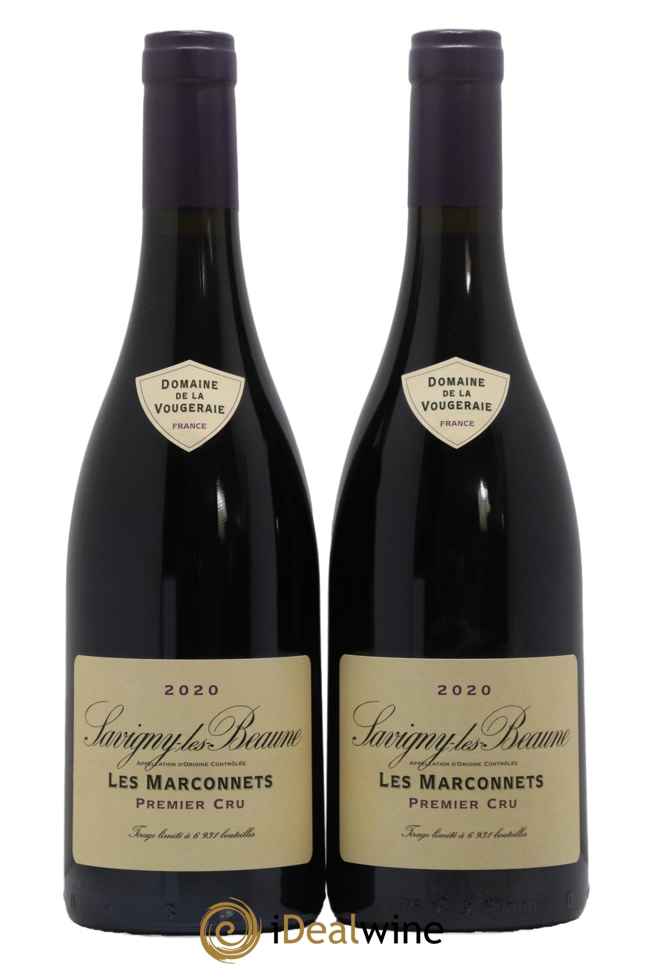 Savigny-lès-Beaune 1er Cru Les Marconnets La Vougeraie 2020 - Lot de 2 bouteilles - 0