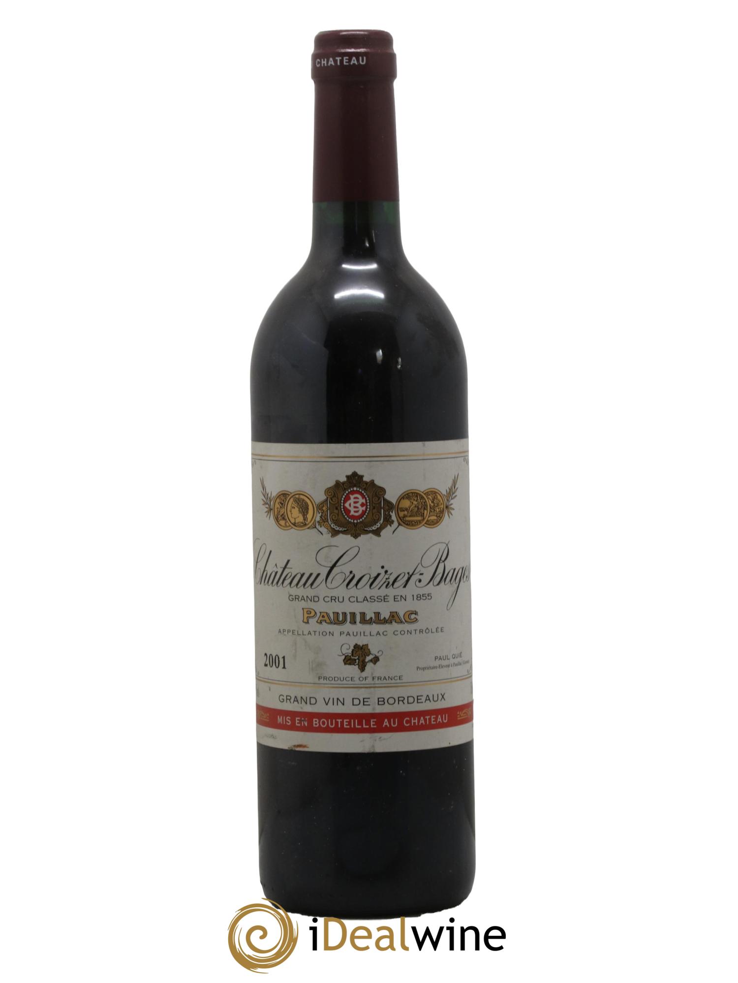 Château Croizet Bages 5ème Grand Cru Classé 2001 - Posten von 1 Flasche - 0