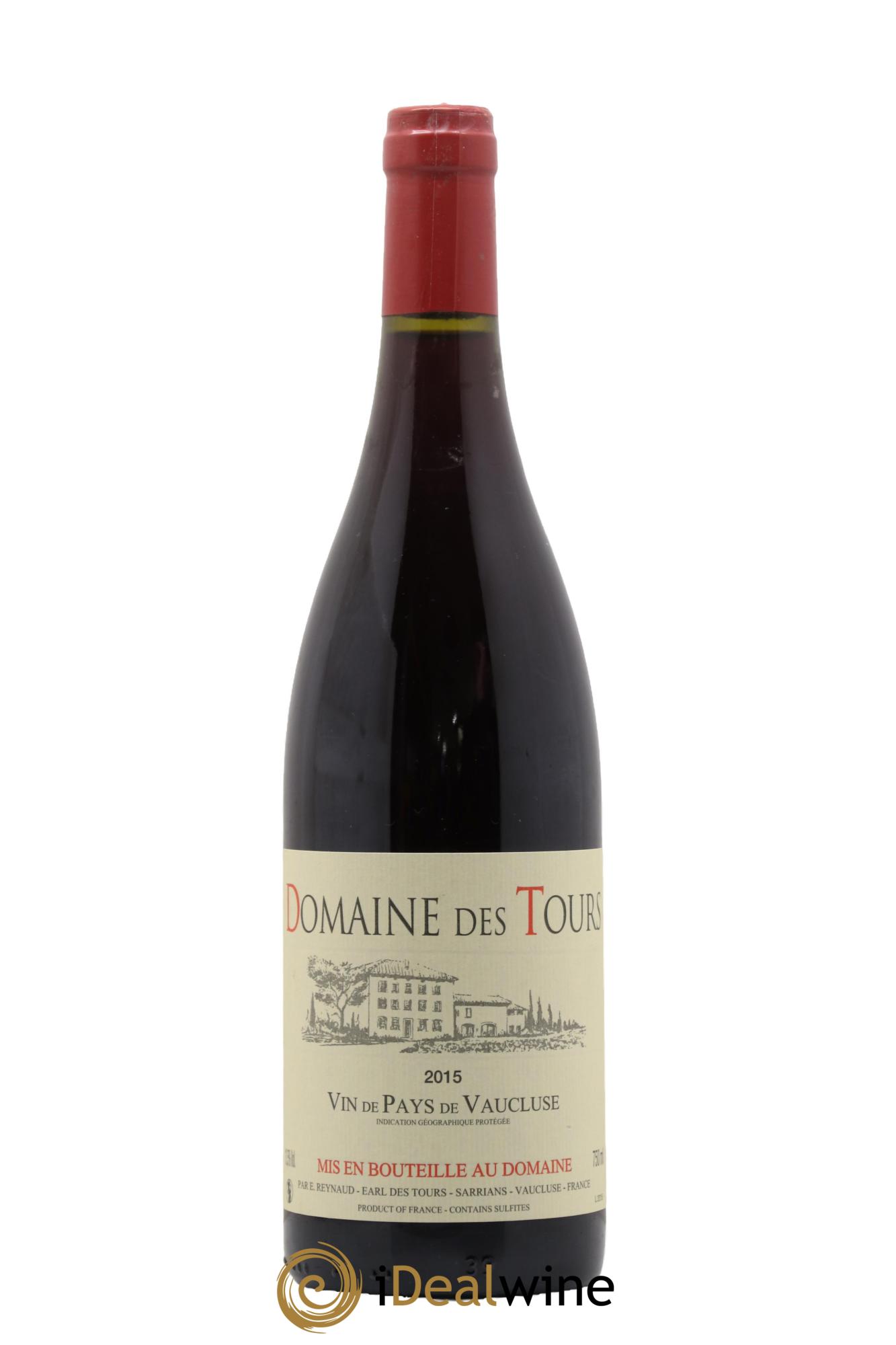 IGP Vaucluse (Vin de Pays de Vaucluse) Domaine des Tours Emmanuel Reynaud 2015 - Lot de 1 bouteille - 0