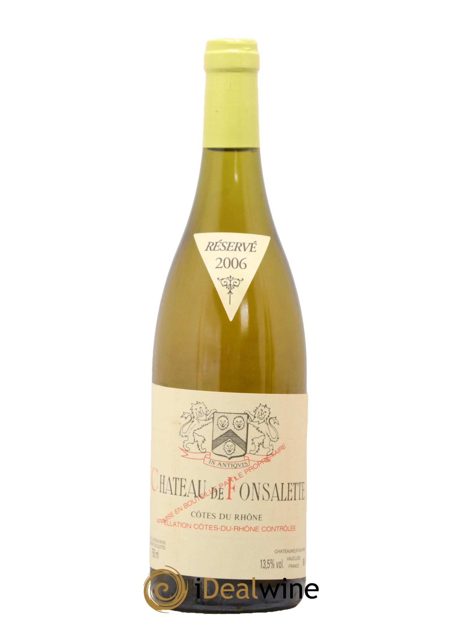 Côtes du Rhône Château de Fonsalette Emmanuel Reynaud 2006 - Lot de 1 bouteille - 0