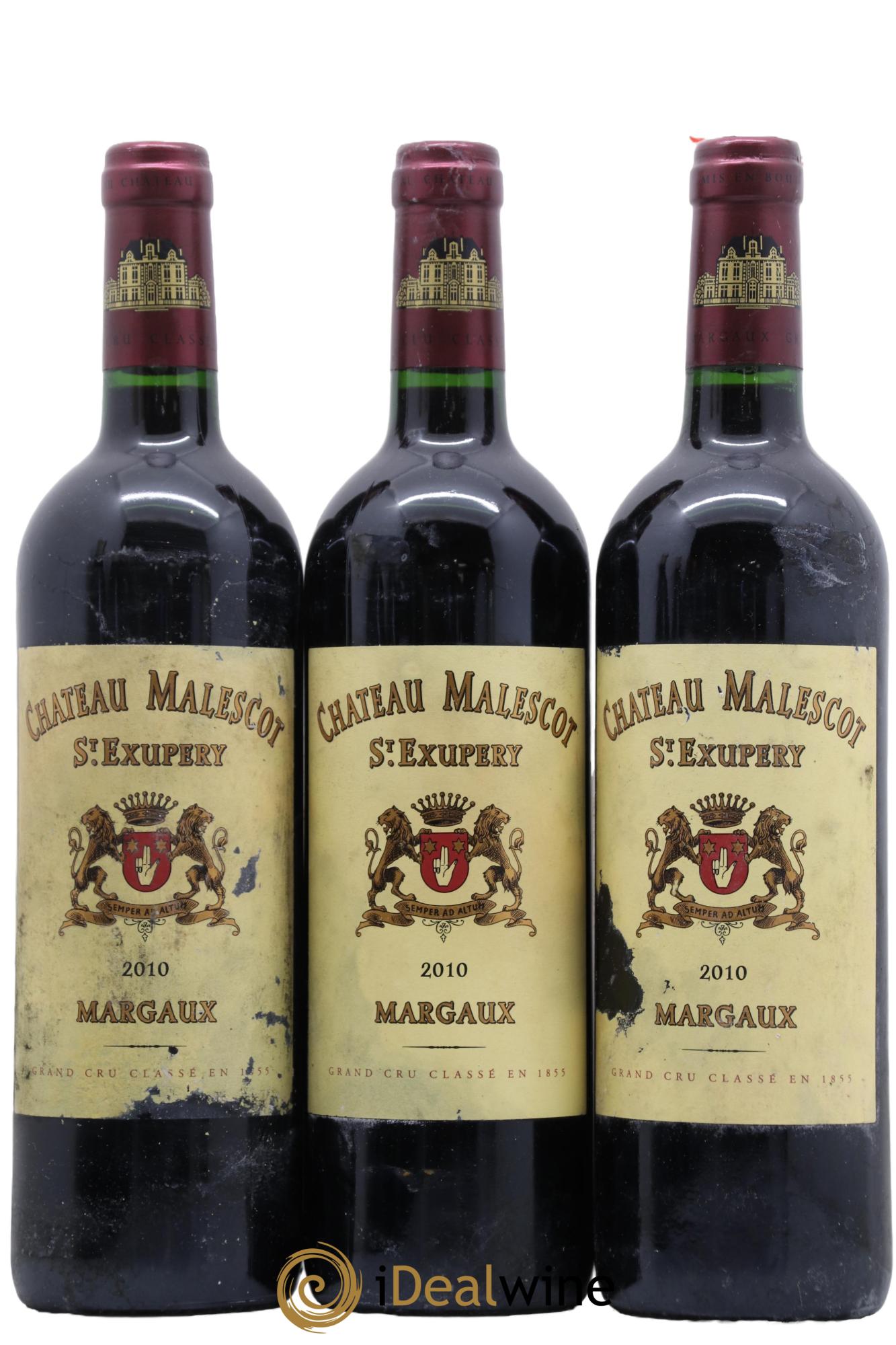 Château Malescot Saint-Exupéry 3ème Grand Cru Classé 2010 - Lot of 3 bottles - 0