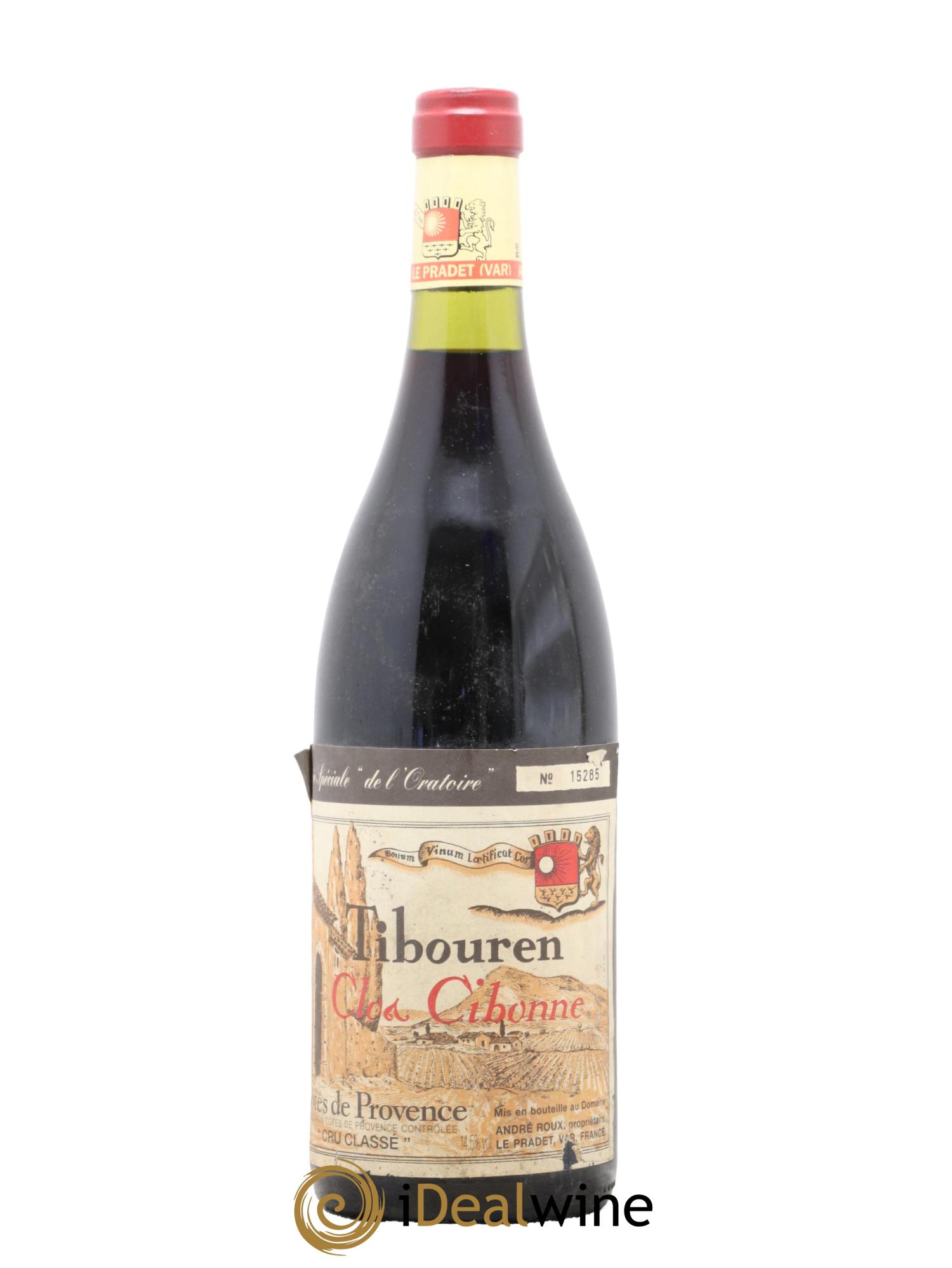 Côtes de Provence Cuvée Spéciale Tibouren Clos Cibonne Cuvée Spéciale de l'Oratoire 1998 - Lotto di 1 bottiglia - 0