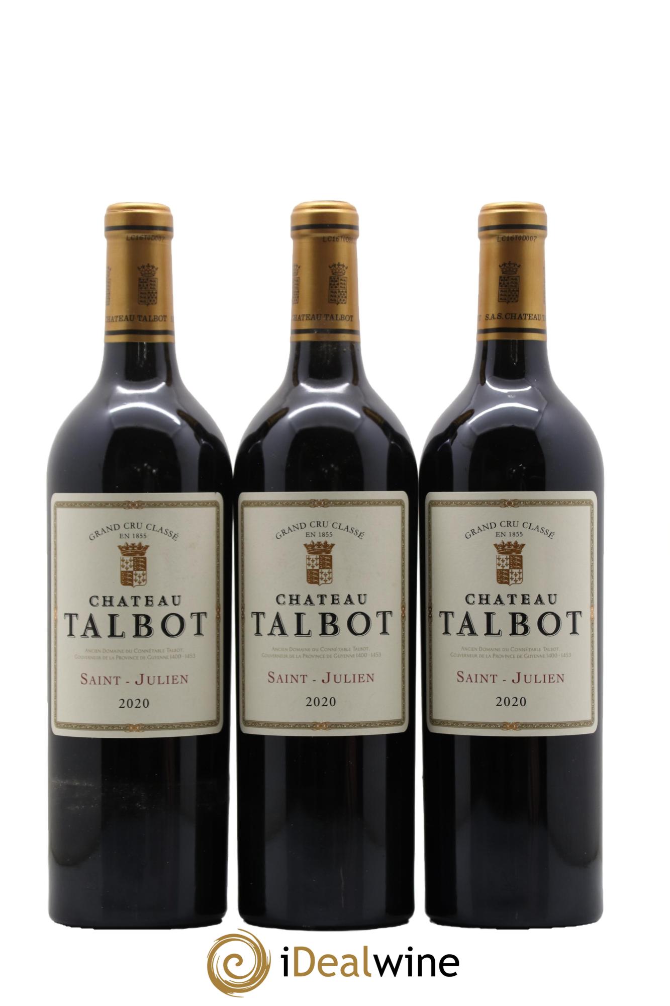 Château Talbot 4ème Grand Cru Classé 2020 - Lot of 6 bottles - 1