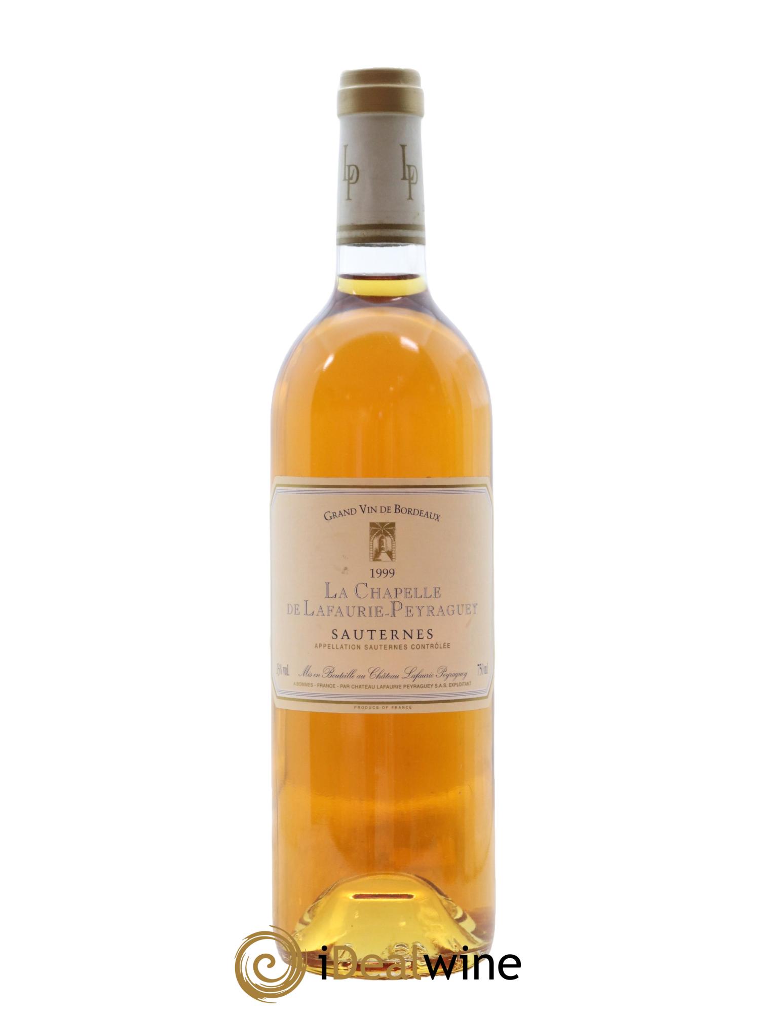 Sauternes La Chapelle de Lafaurie-Peyraguey 1999 - Posten von 1 Flasche - 0