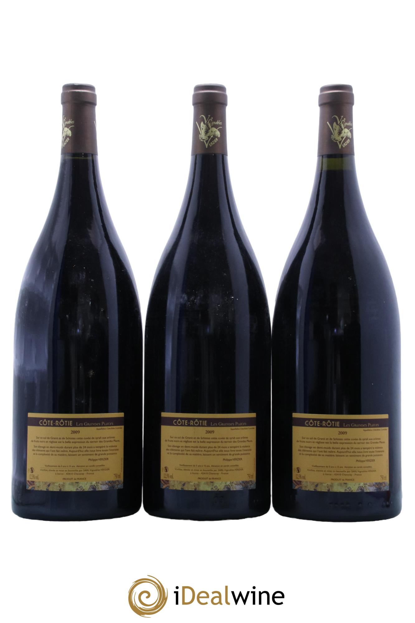 Côte-Rôtie Les Grandes Places Philippe Verzier 2009 - Lot de 3 magnums - 1