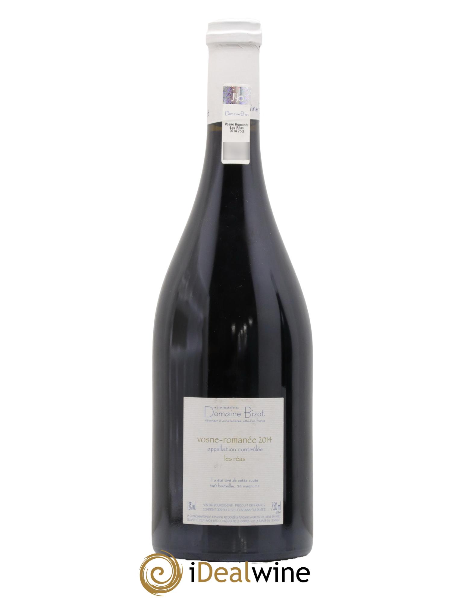 Vosne-Romanée Les Réas Bizot (Domaine)  2014 - Lot de 1 bouteille - 1