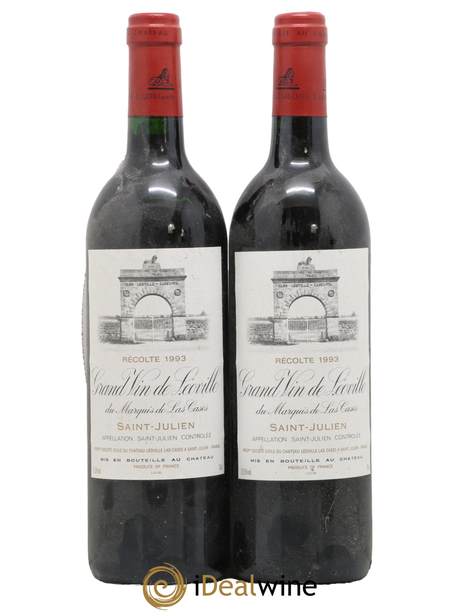 Château Léoville Las Cases 2ème Grand Cru Classé  1993 - Posten von 2 Flaschen - 0