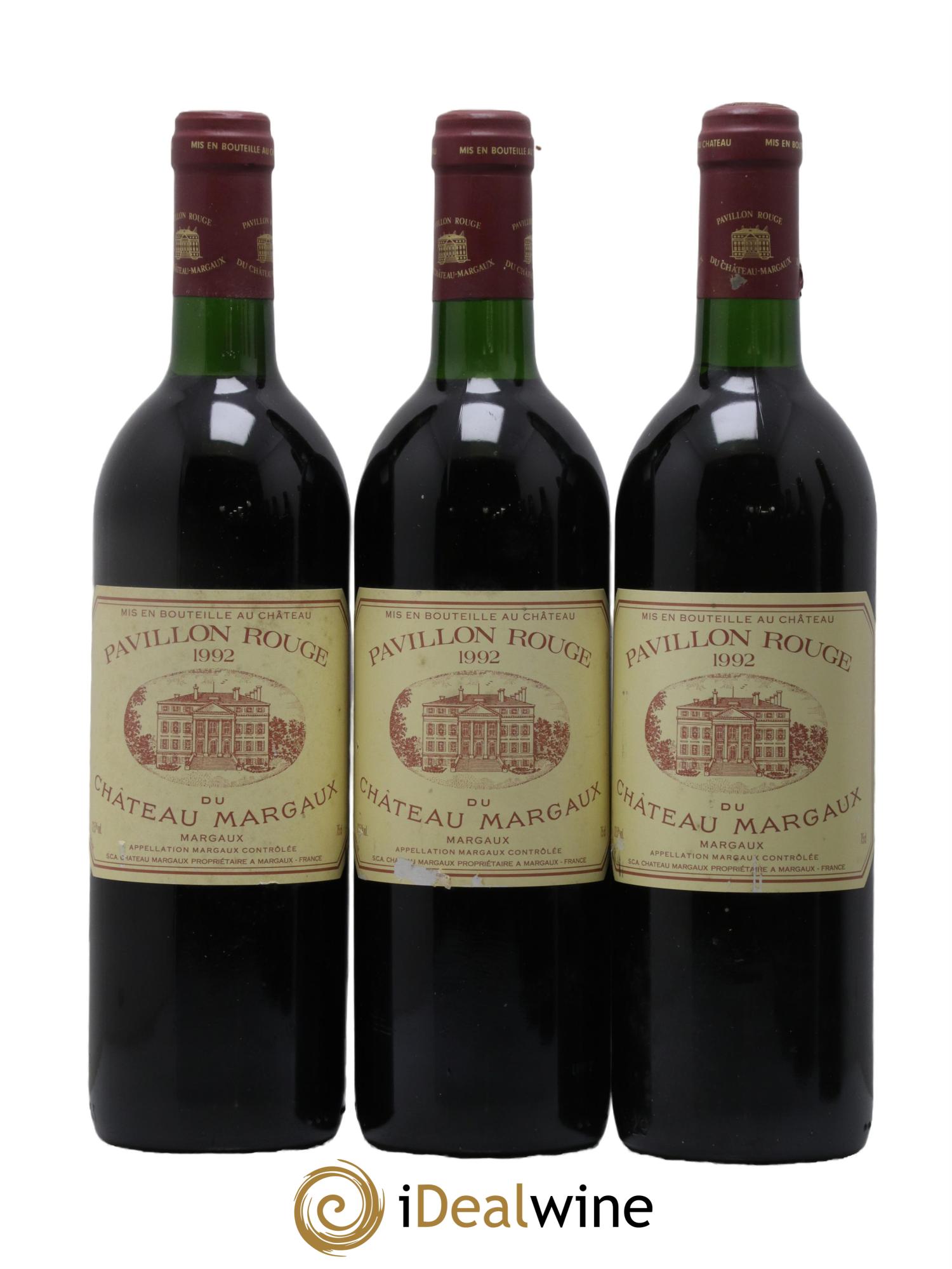 Pavillon Rouge du Château Margaux Second Vin 1992 - Lot de 3 bouteilles - 0