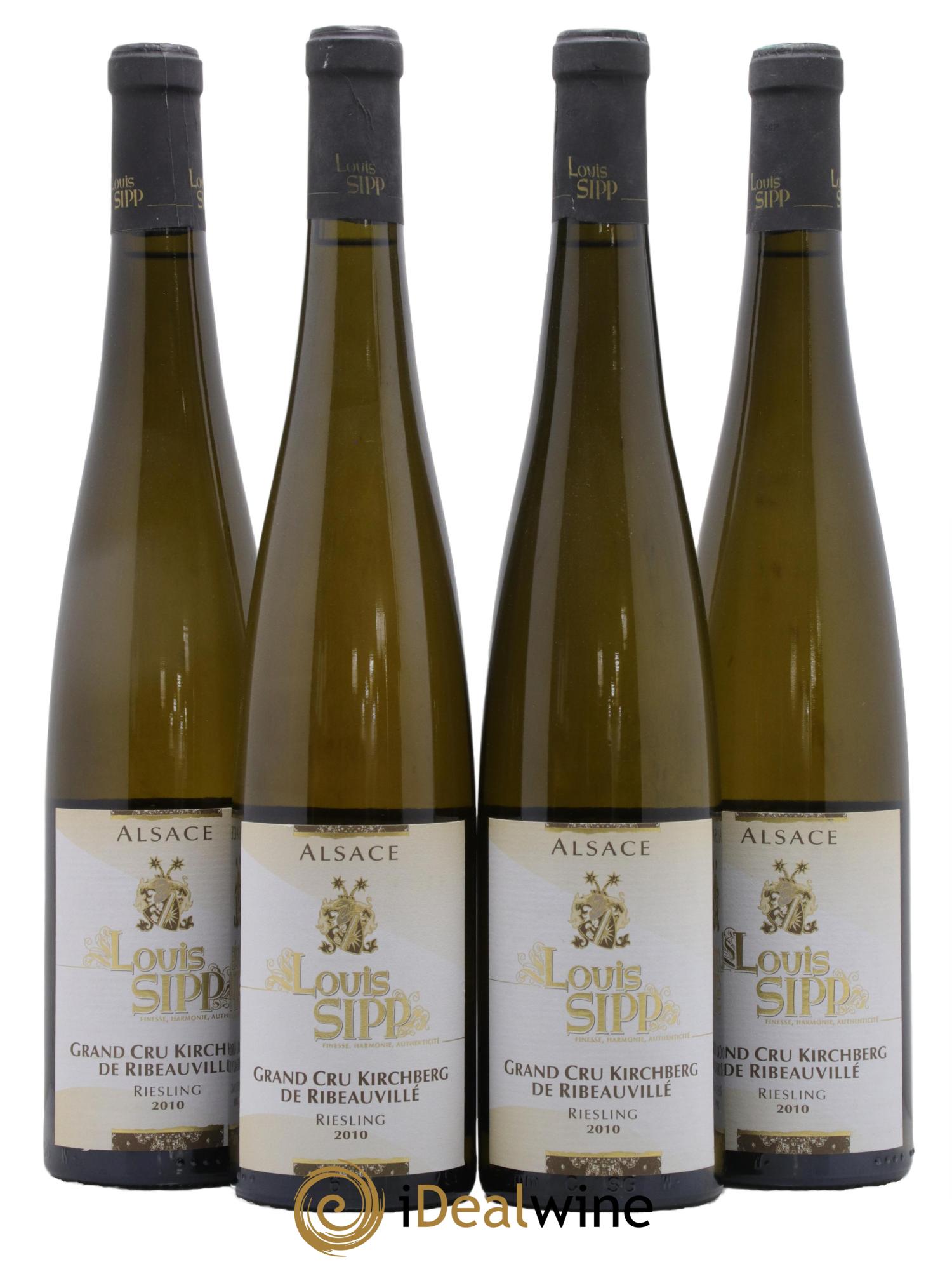 Alsace Riesling Grand Cru Kirchberg Louis Sipp 2010 - Lotto di 4 bottiglie - 0