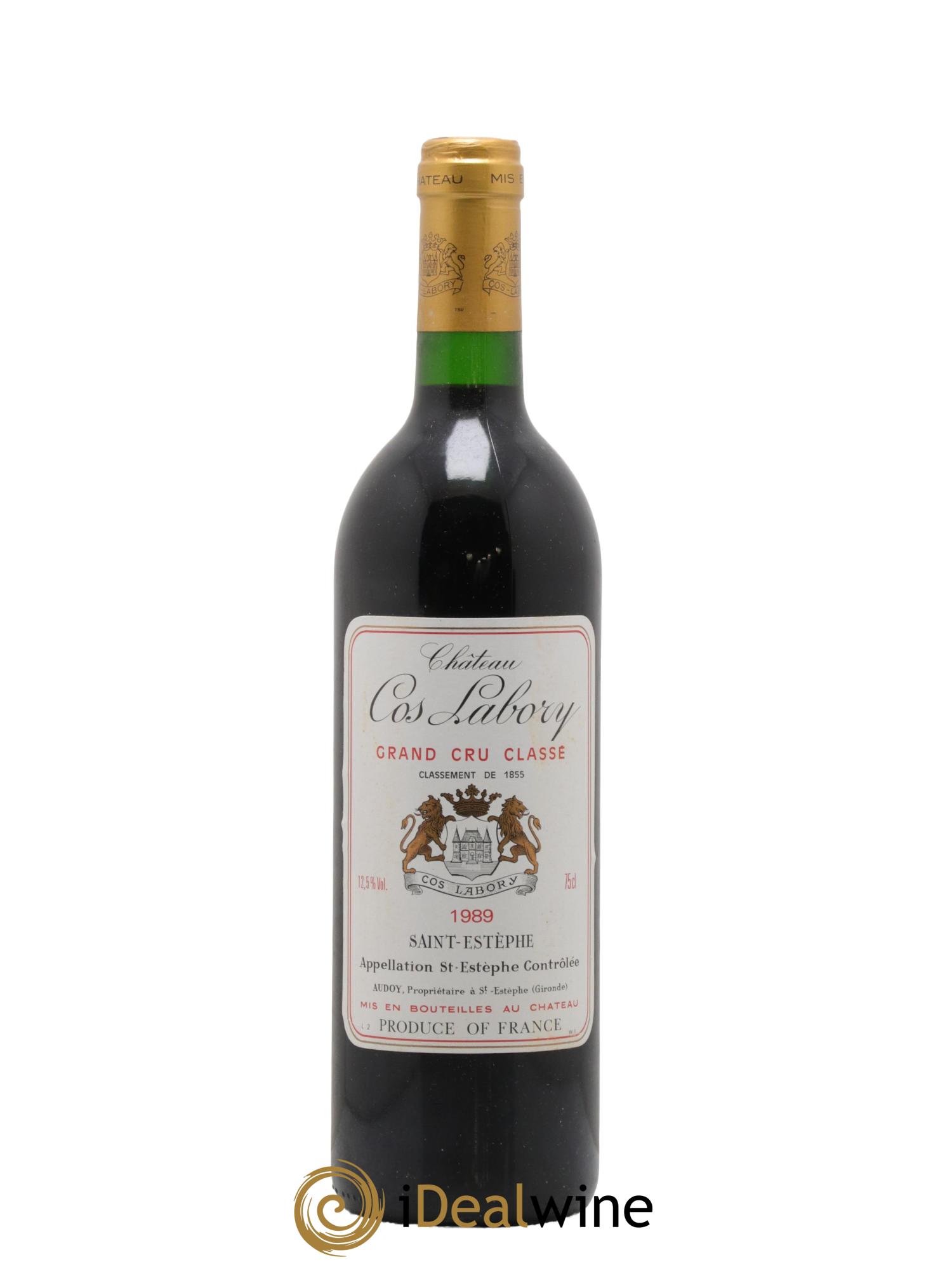 Château Cos Labory 5ème Grand Cru Classé 1989 - Lot de 1 bouteille - 0