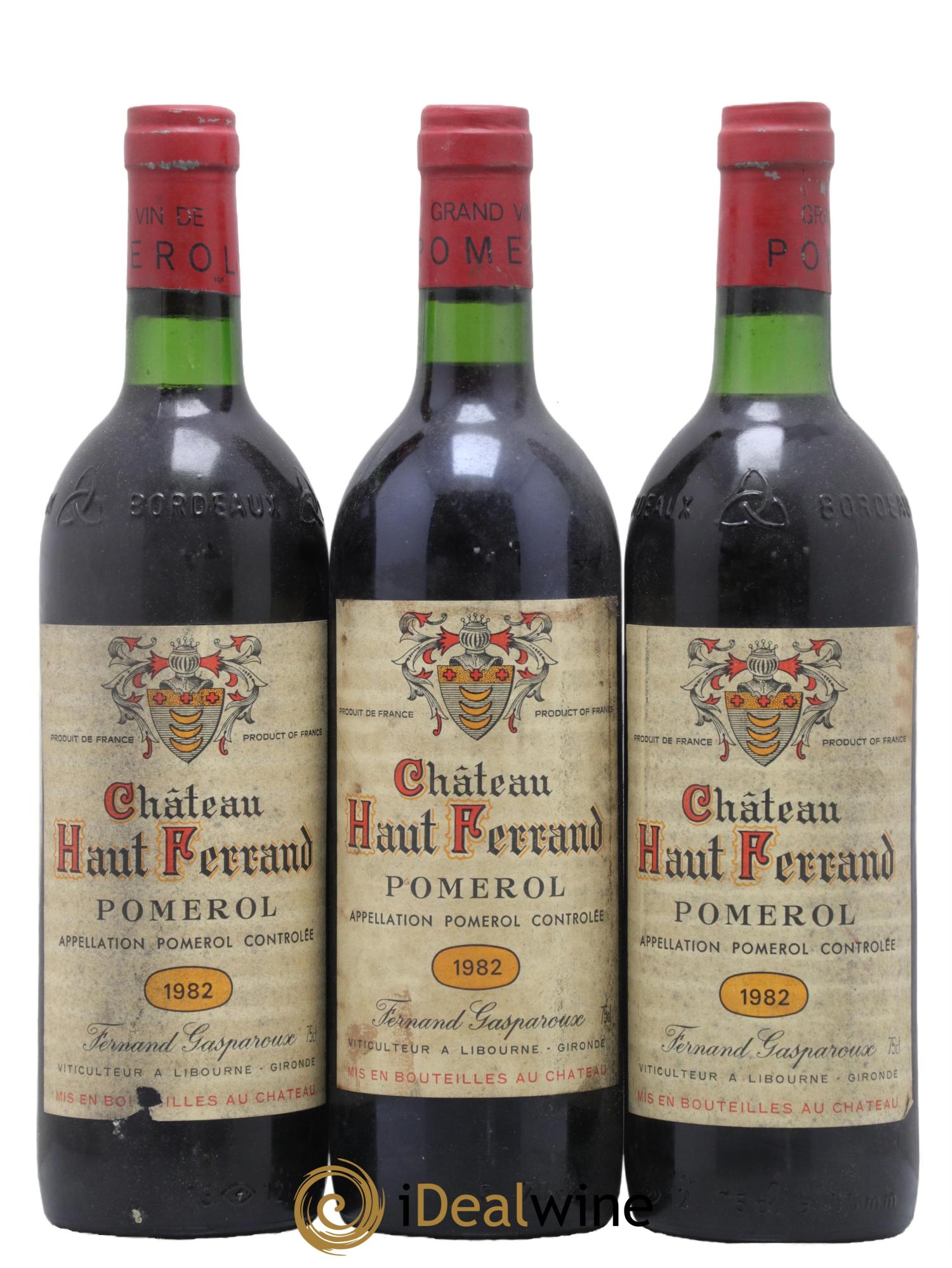 Château Haut Ferrand 1982 - Lot de 3 bouteilles - 0