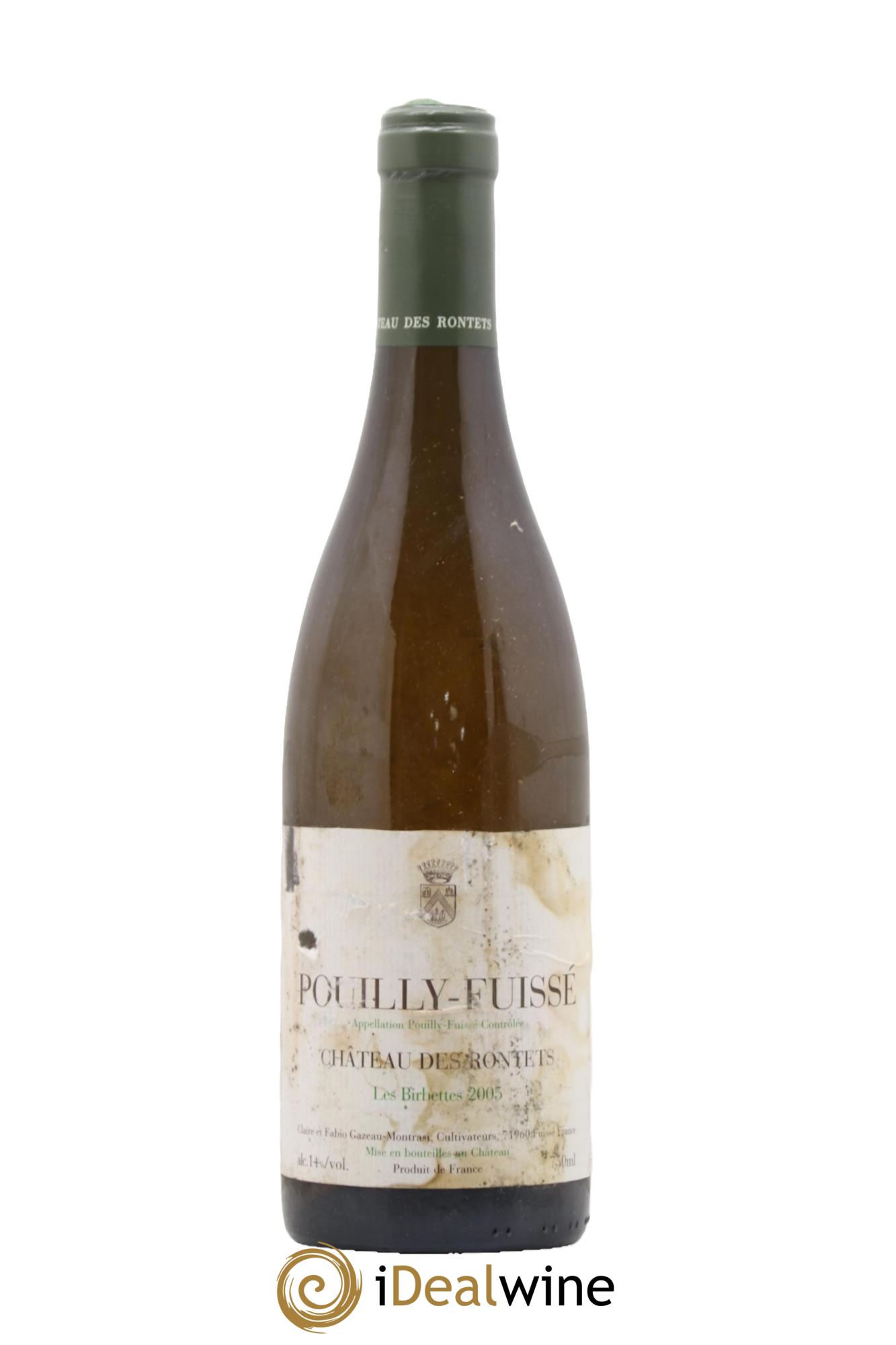 Pouilly-Fuissé Les Birbettes Château des Rontets 2005 - Lot de 1 bouteille - 0