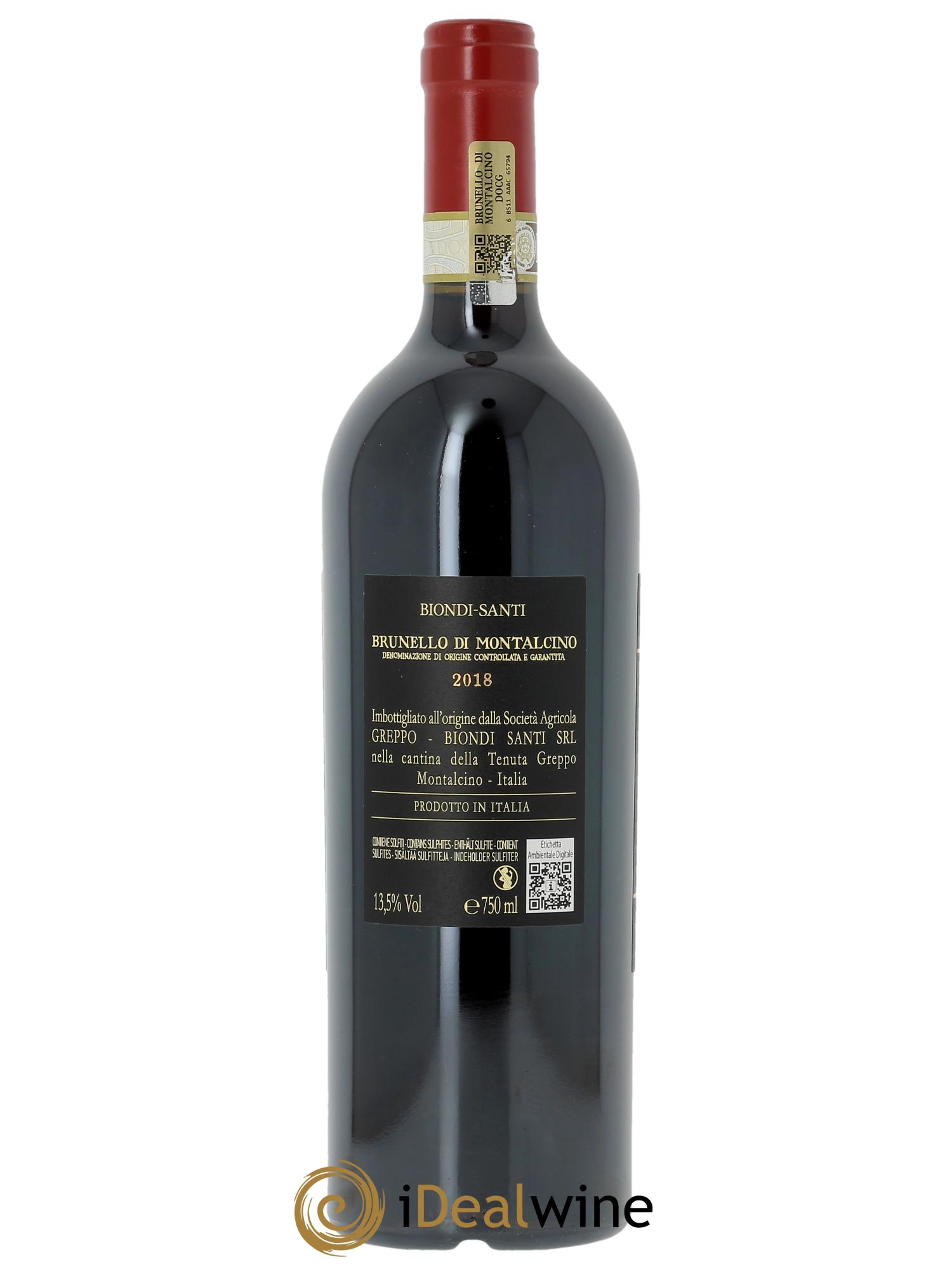 Brunello di Montalcino DOCG Biondi-Santi Tenuta Greppo  2018 - Lot de 1 bouteille - 1