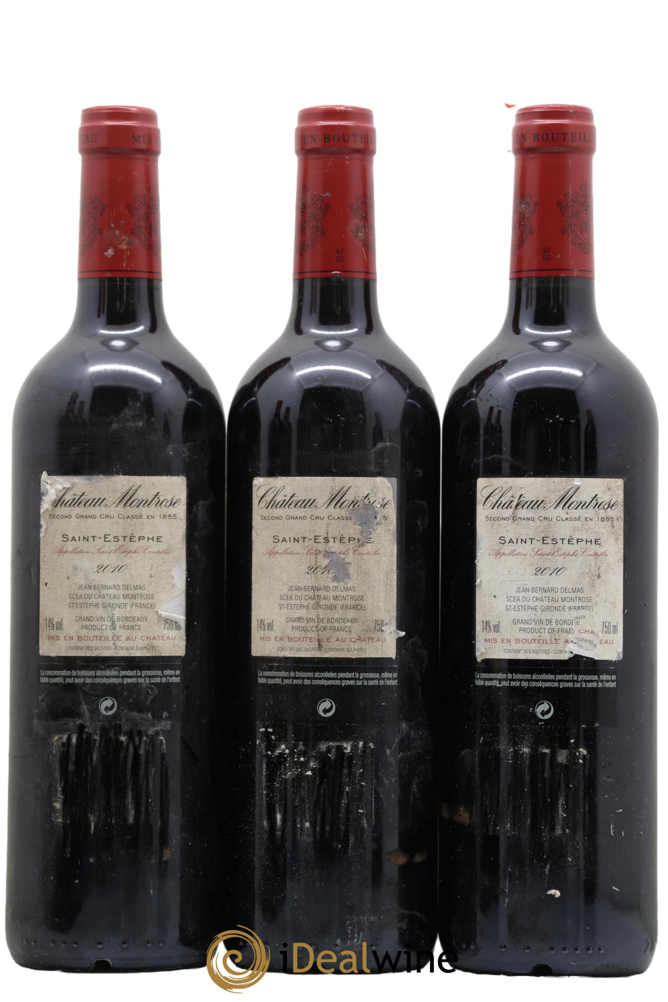 Château Léoville Las Cases 2ème Grand Cru Classé 2010 - Lot of 3 bottles - 1