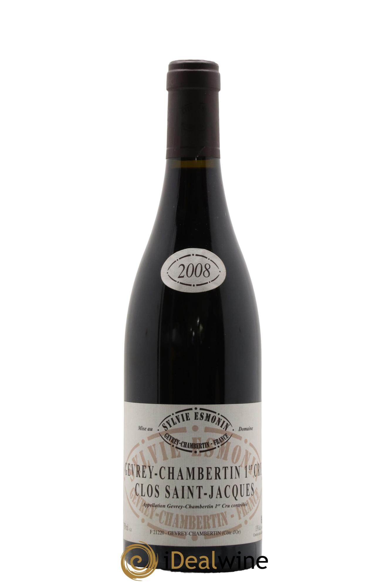 Gevrey-Chambertin 1er Cru Clos Saint Jacques Sylvie Esmonin 2008 - Lot de 1 bouteille - 0